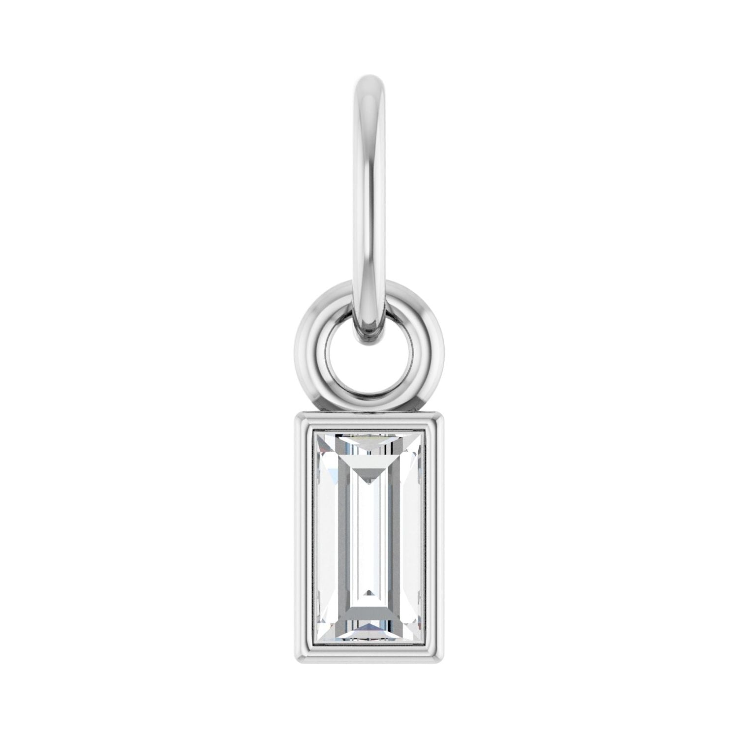 14k Gold 1/10 CT Lab-grown Diamond Bezel-set Pendant