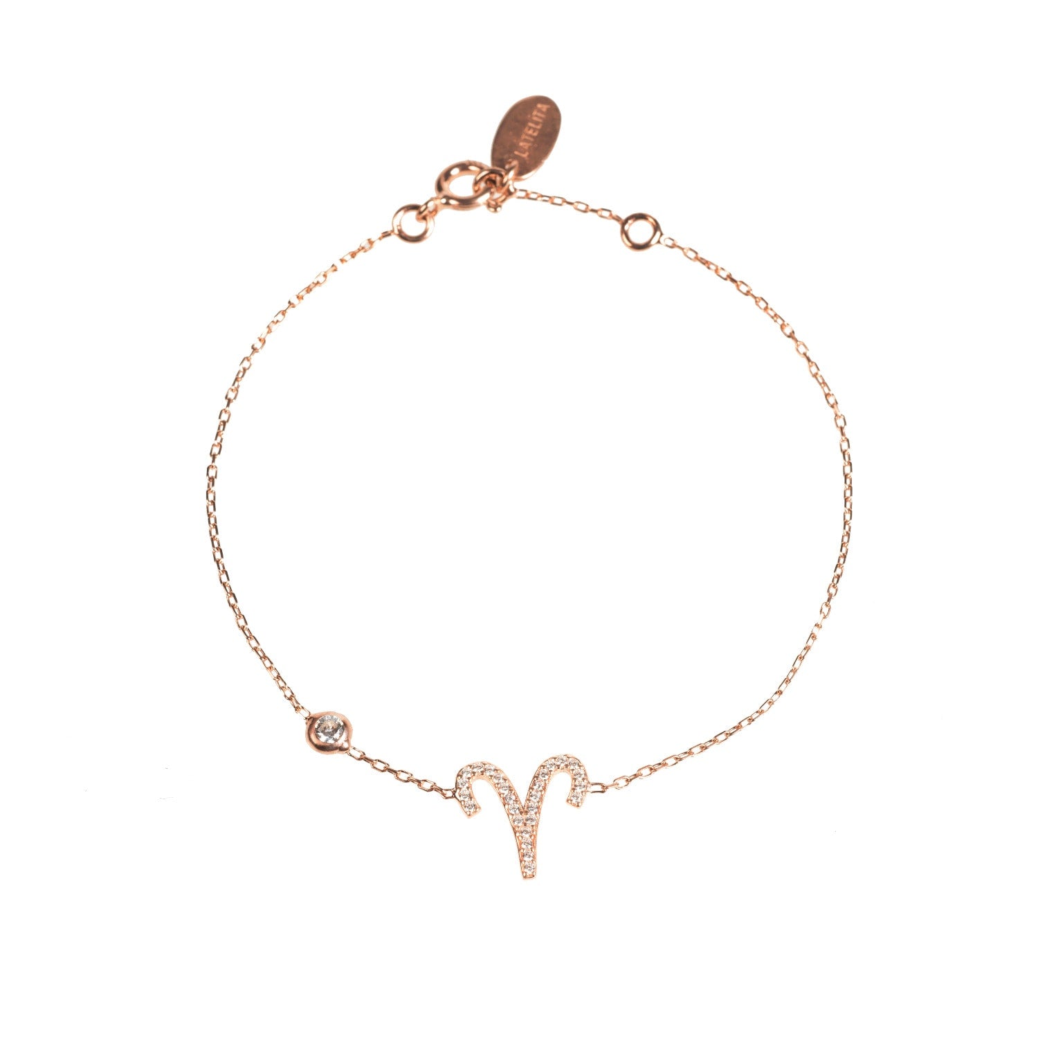 Zodiac Horoscope Star Sign Bracelet Aries Rosegold