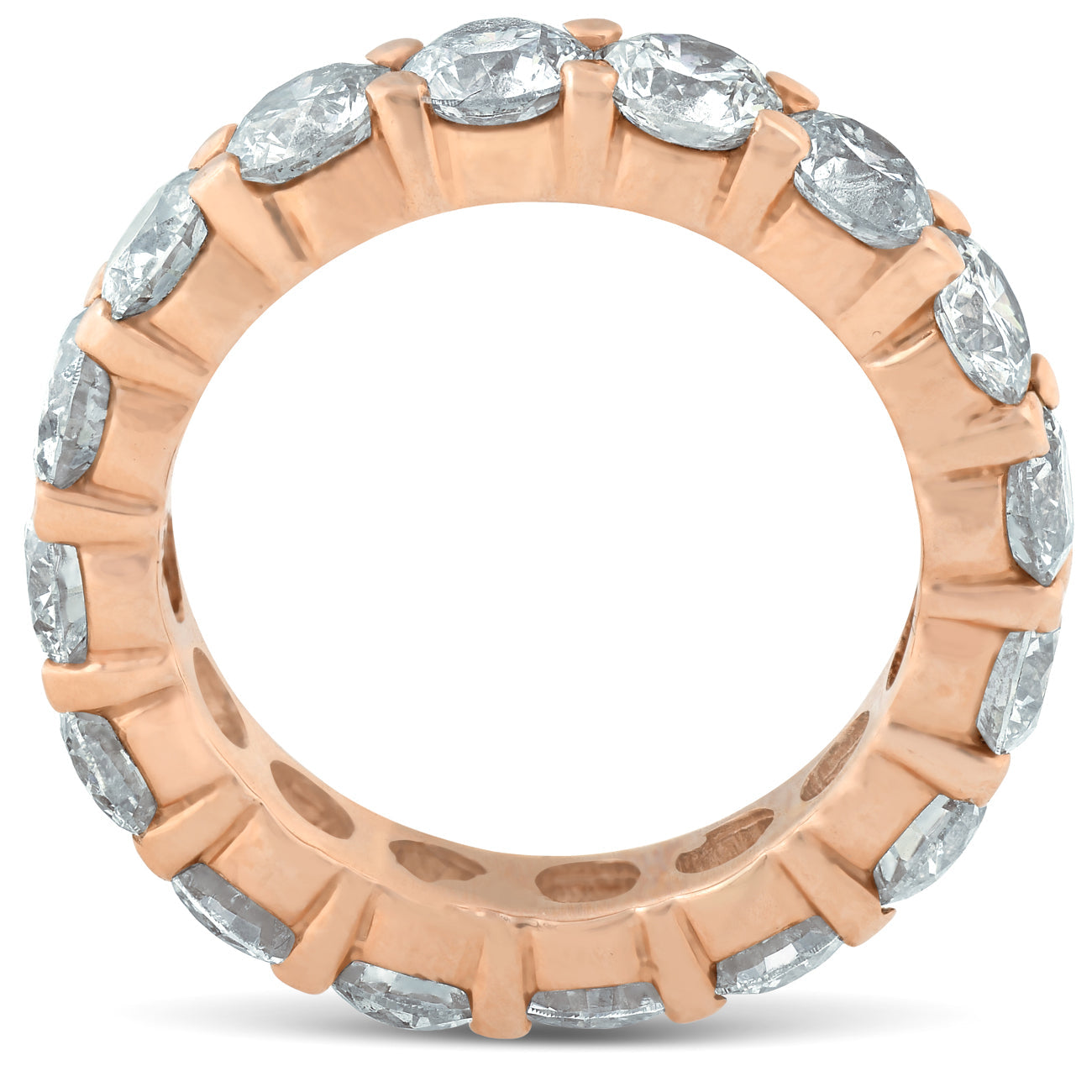 5 ct Diamond Eternity Ring 14k Rose Gold Womens Wedding Anniversary Band