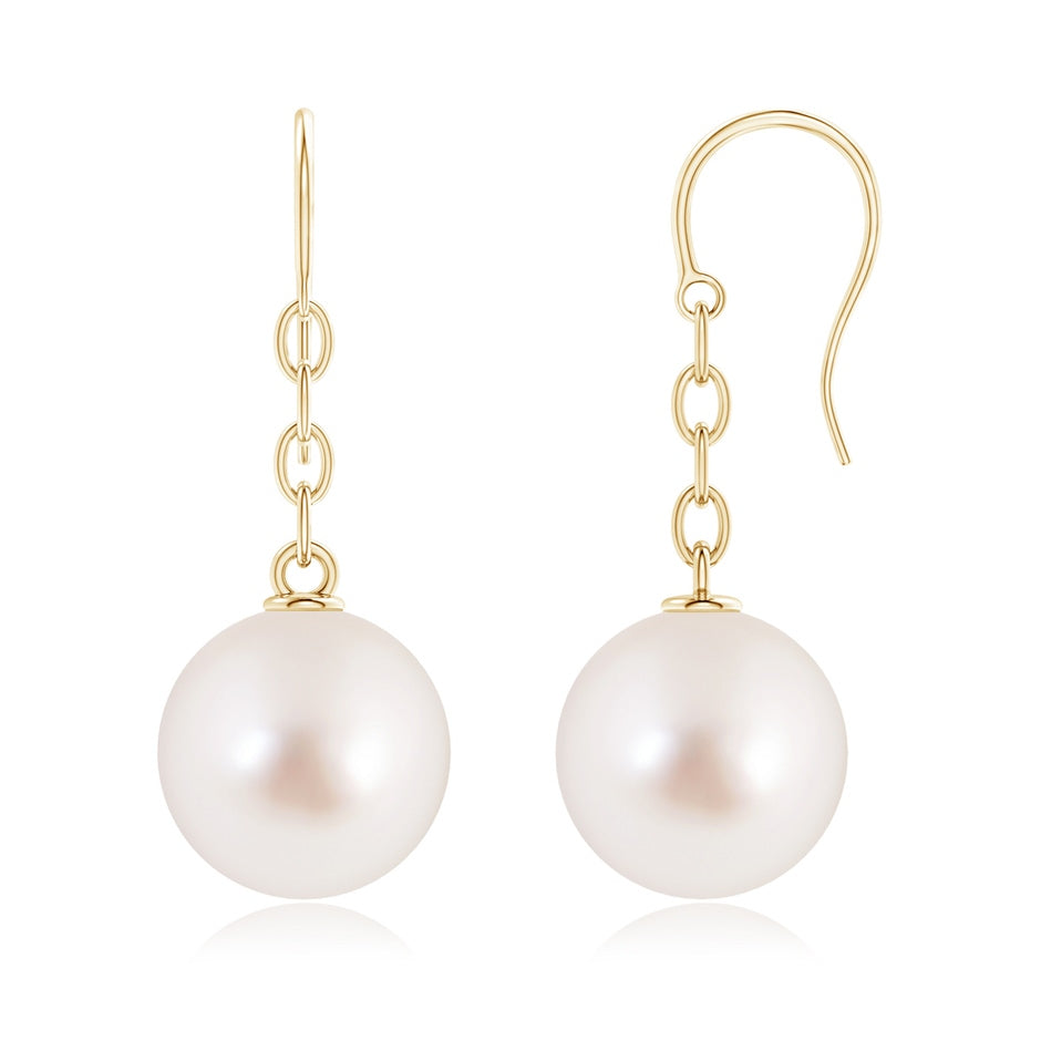 Solitaire South Sea Cultured Pearl Drop Earrings