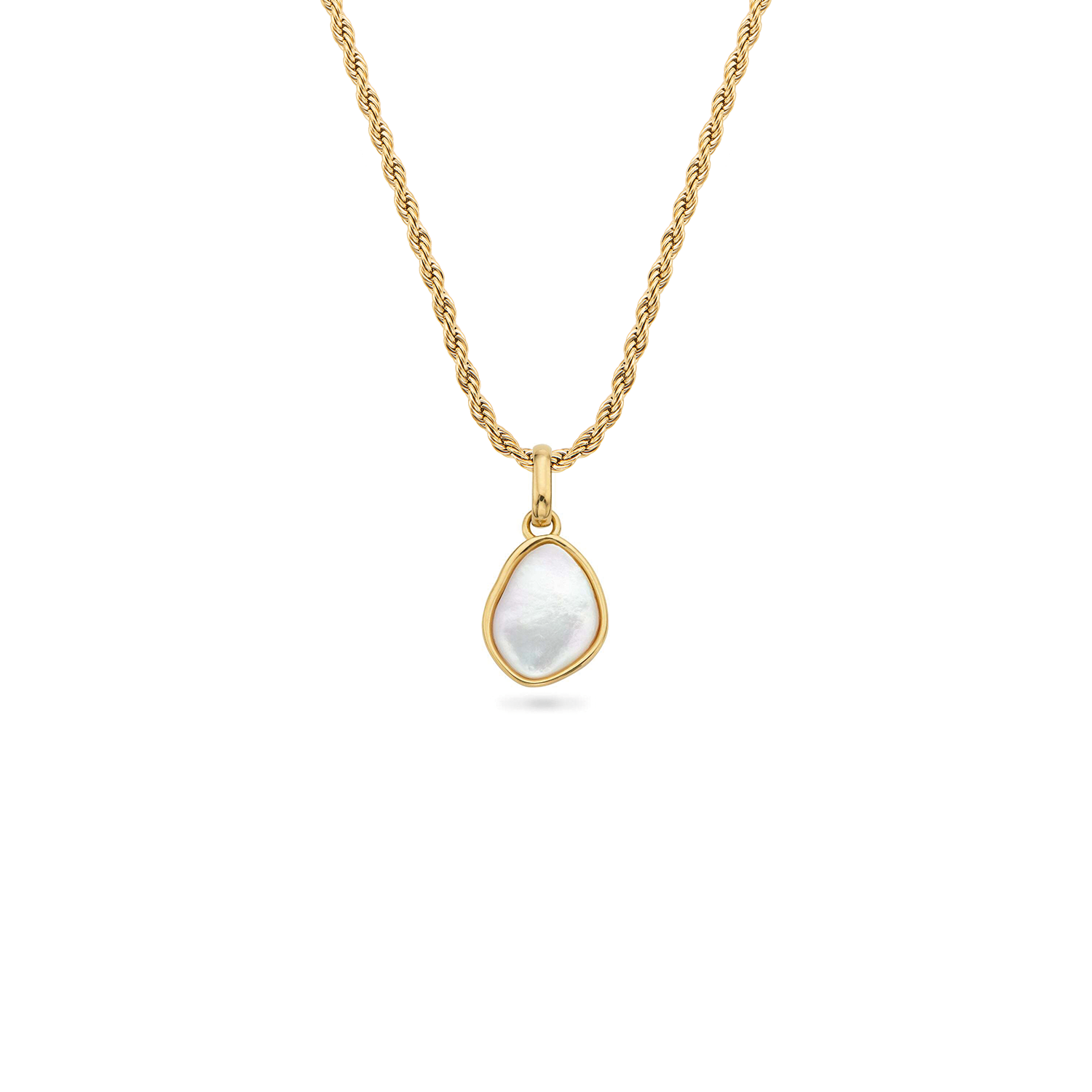 Organic Moonstone Necklace (Gold)
