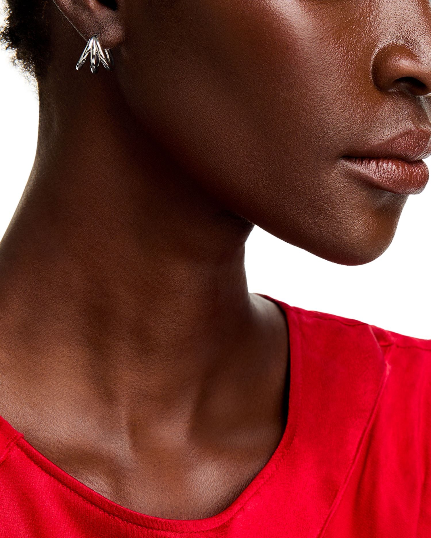 Triple Tube Huggie Hoop Earrings in Sterling Silver - Exclusive