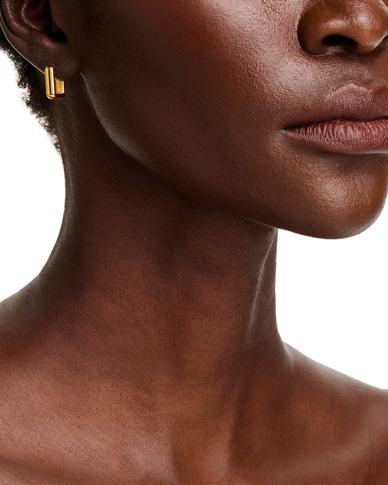 Polished Square Small Hoop Earrings in 14K Yellow Gold - Exclusive