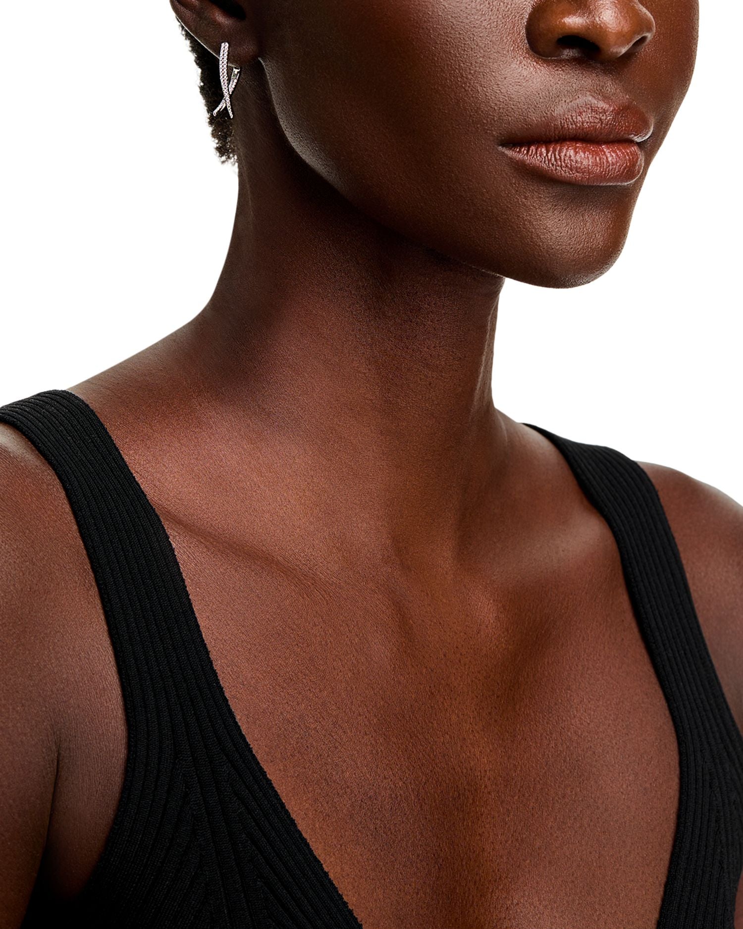 Diamond Crossover Earrings in 14K White Gold, 0.5 ct. t.w.