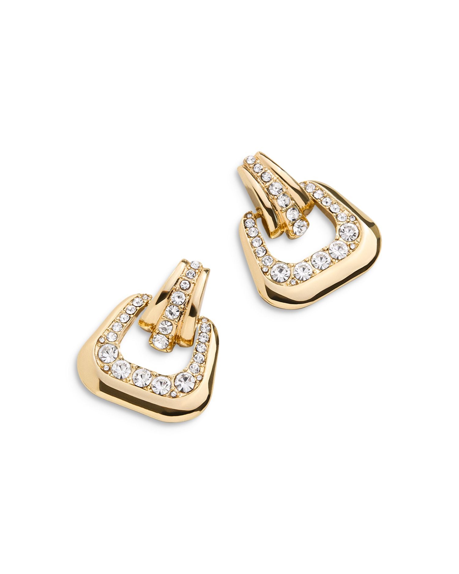 Mila Pavé Doorknocker Drop Earrings