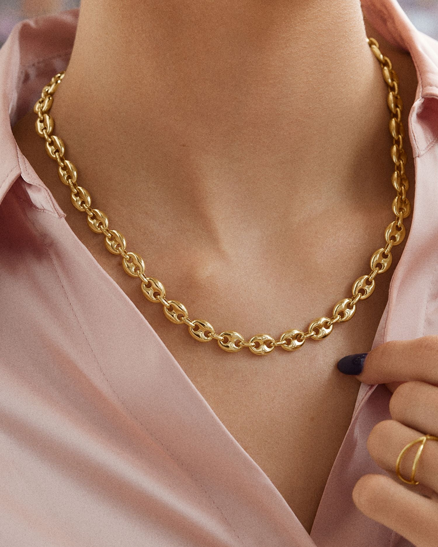 Thalia Chunky Link Collar Necklace, 18'-21'