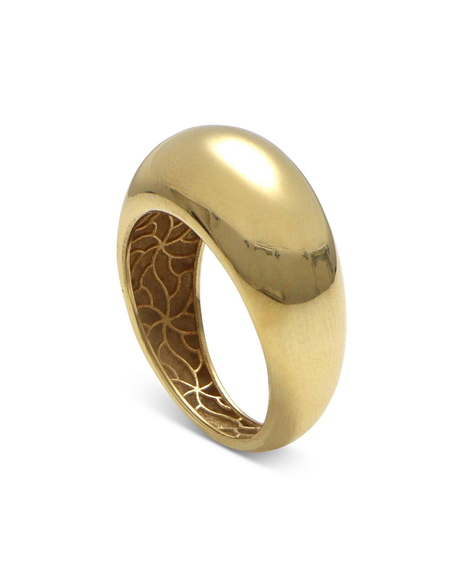 14K Yellow Gold Domed Mirror Ring - Exclusive