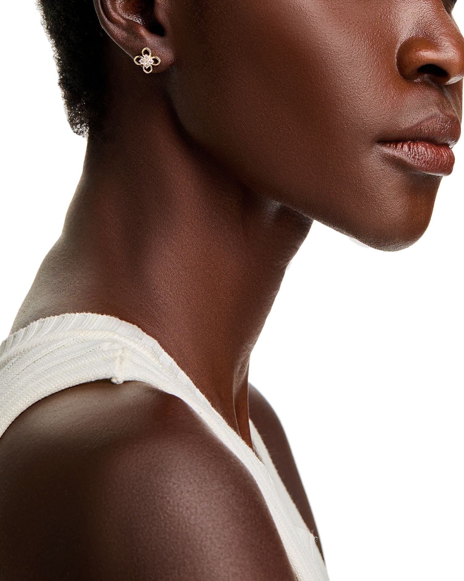 Diamond Clover Stud Earrings in 14K Yellow Gold, 0.33 ct. t.w.