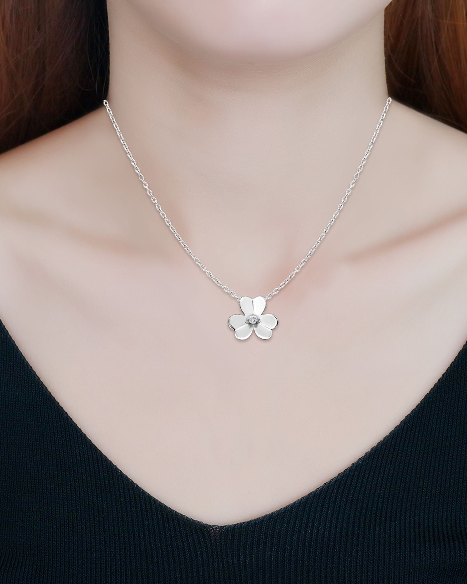 Flower Pendant Necklace, 16' - Exclusive