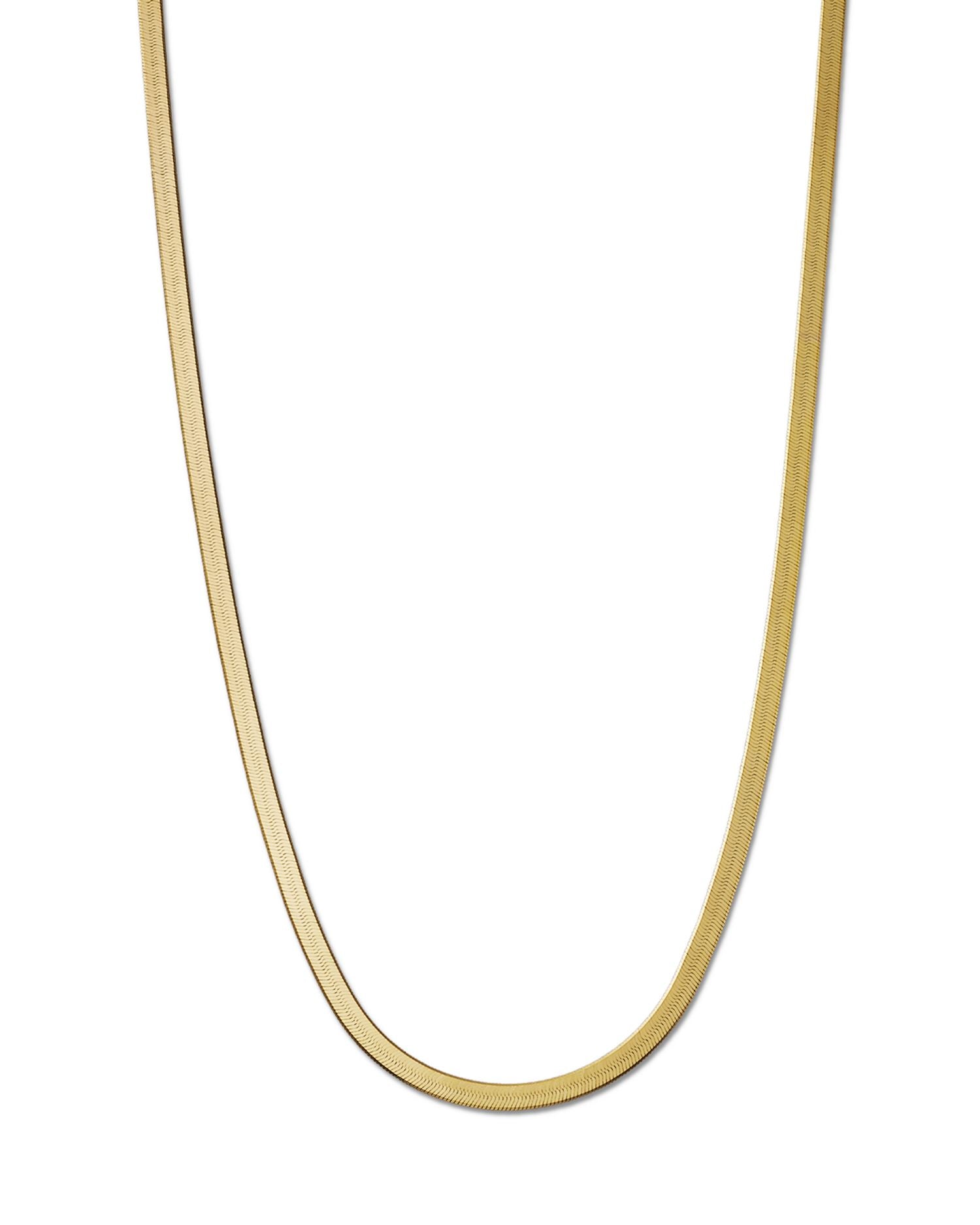 Silky Herringbone Chain Necklace in 14K Yellow Gold, 20'