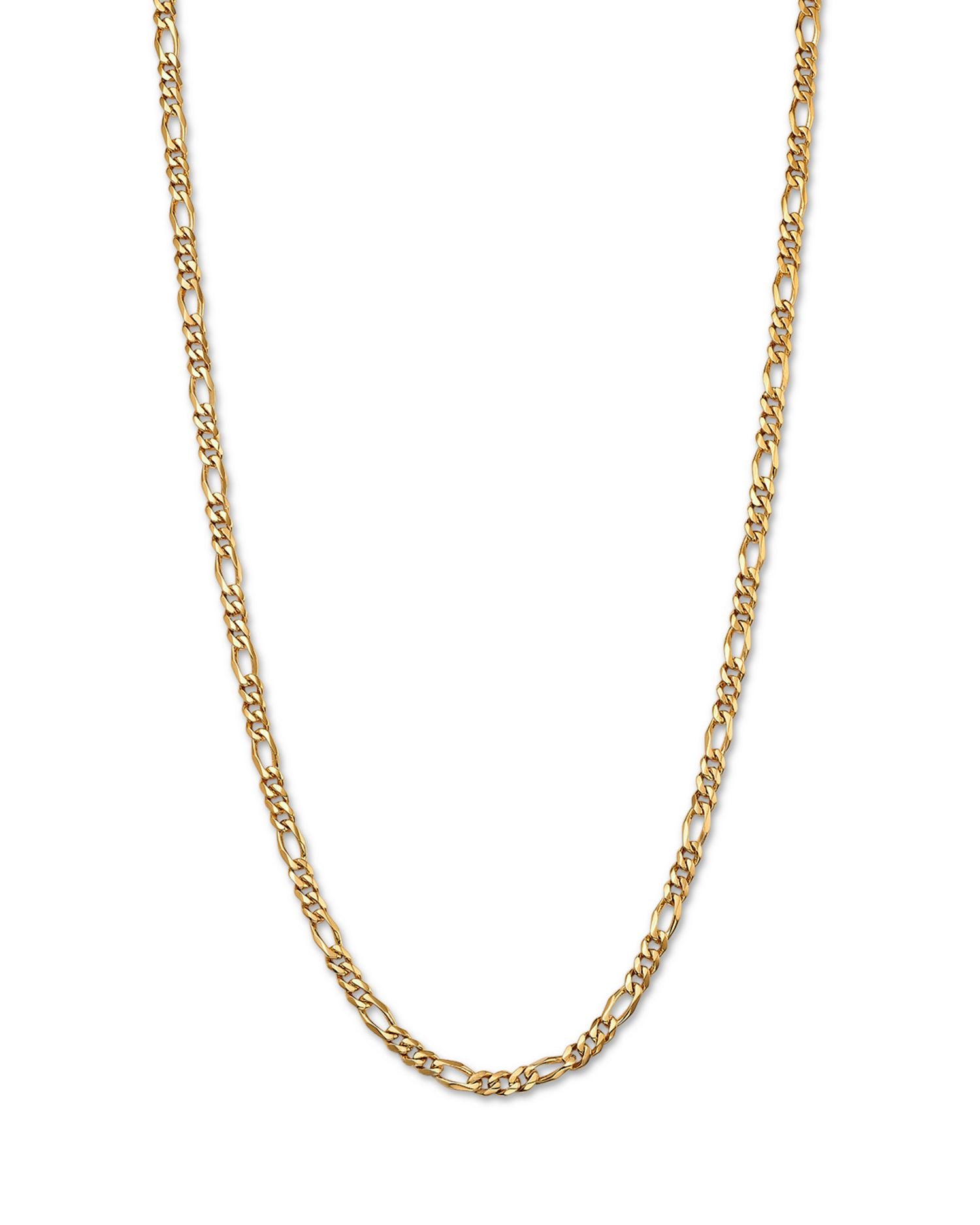 Figaro Link Chain Necklace in 14K Yellow Gold, 20'