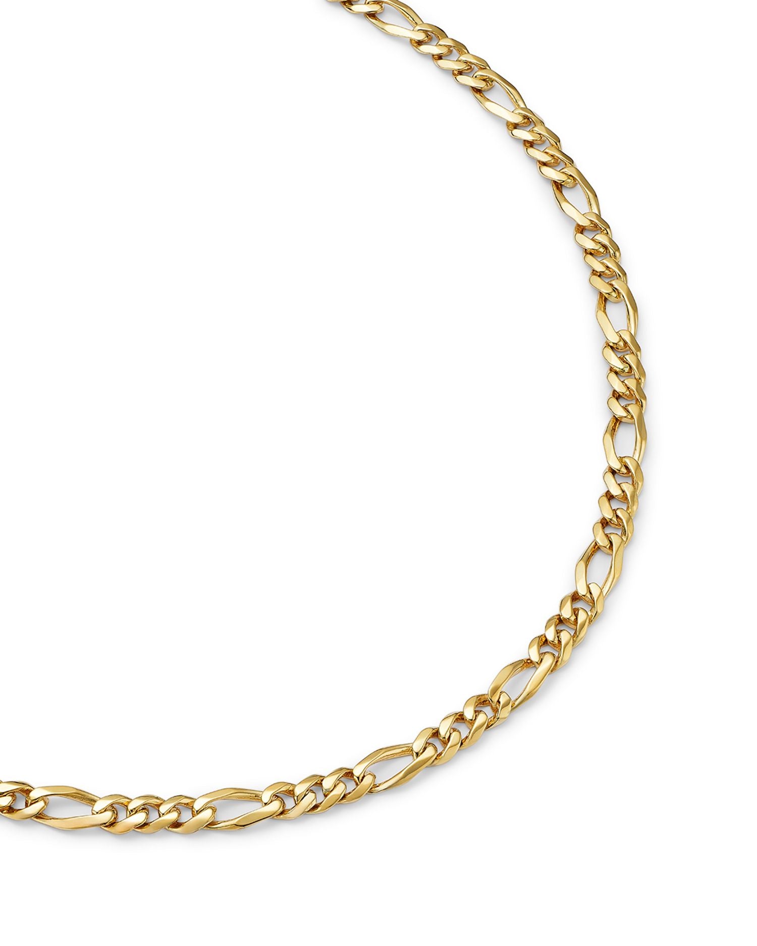 Figaro Link Chain Necklace in 14K Yellow Gold, 20'