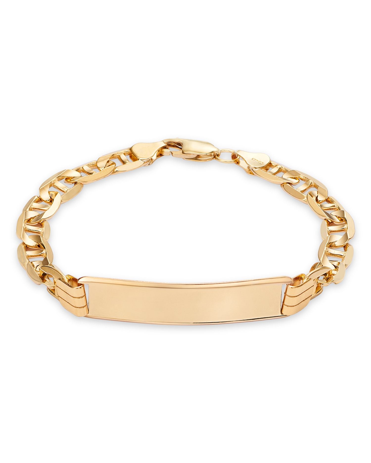 Anchor ID Bracelet in 14K Yellow Gold