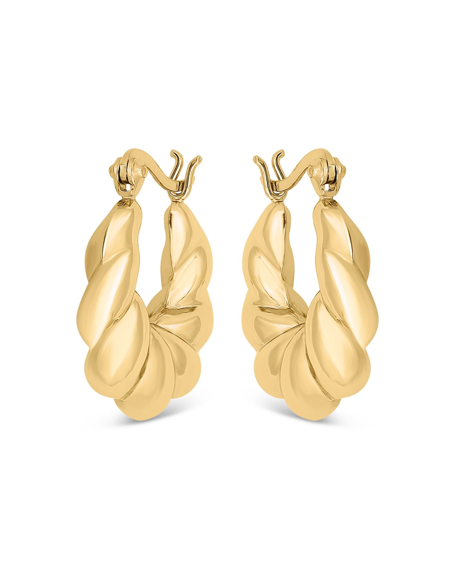 Sculpted Twist Hoop Earrings - Exclusive
