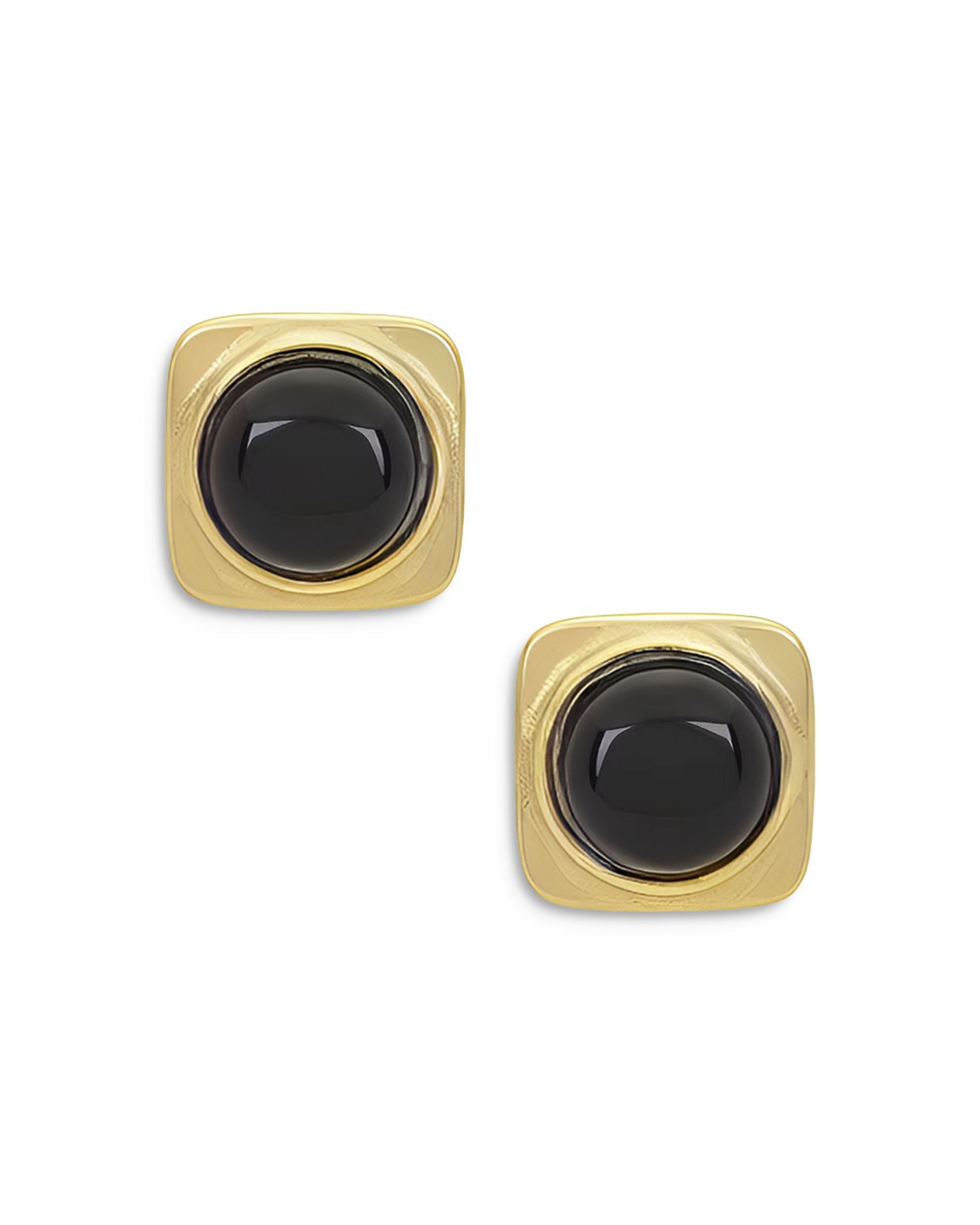 Black Stone Stud Earrings - Exclusive