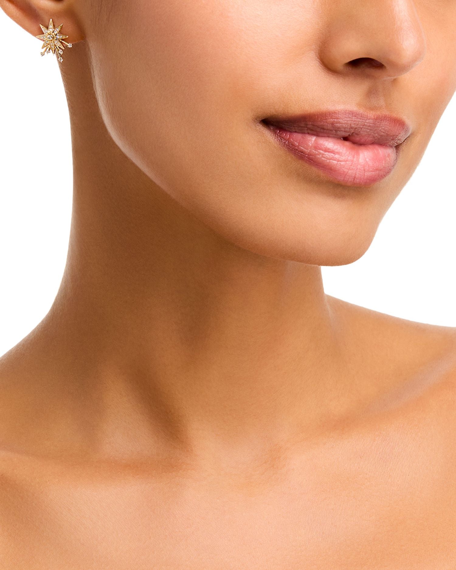 Diamond Starburst Drop Earrings in 14K Yellow Gold, 0.24 ct. t.w.