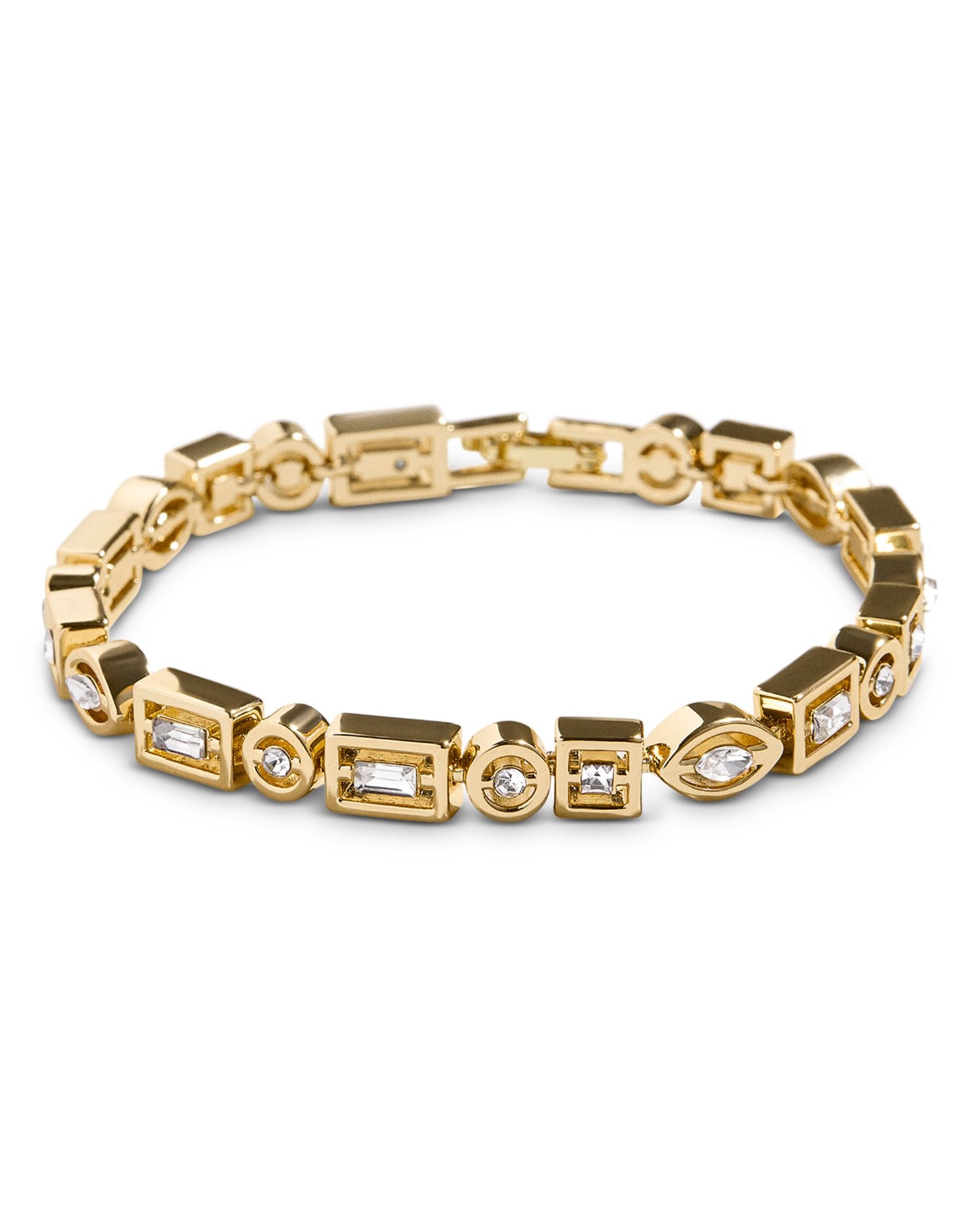 Joyce Mixed Cut Crystal Flex Bracelet