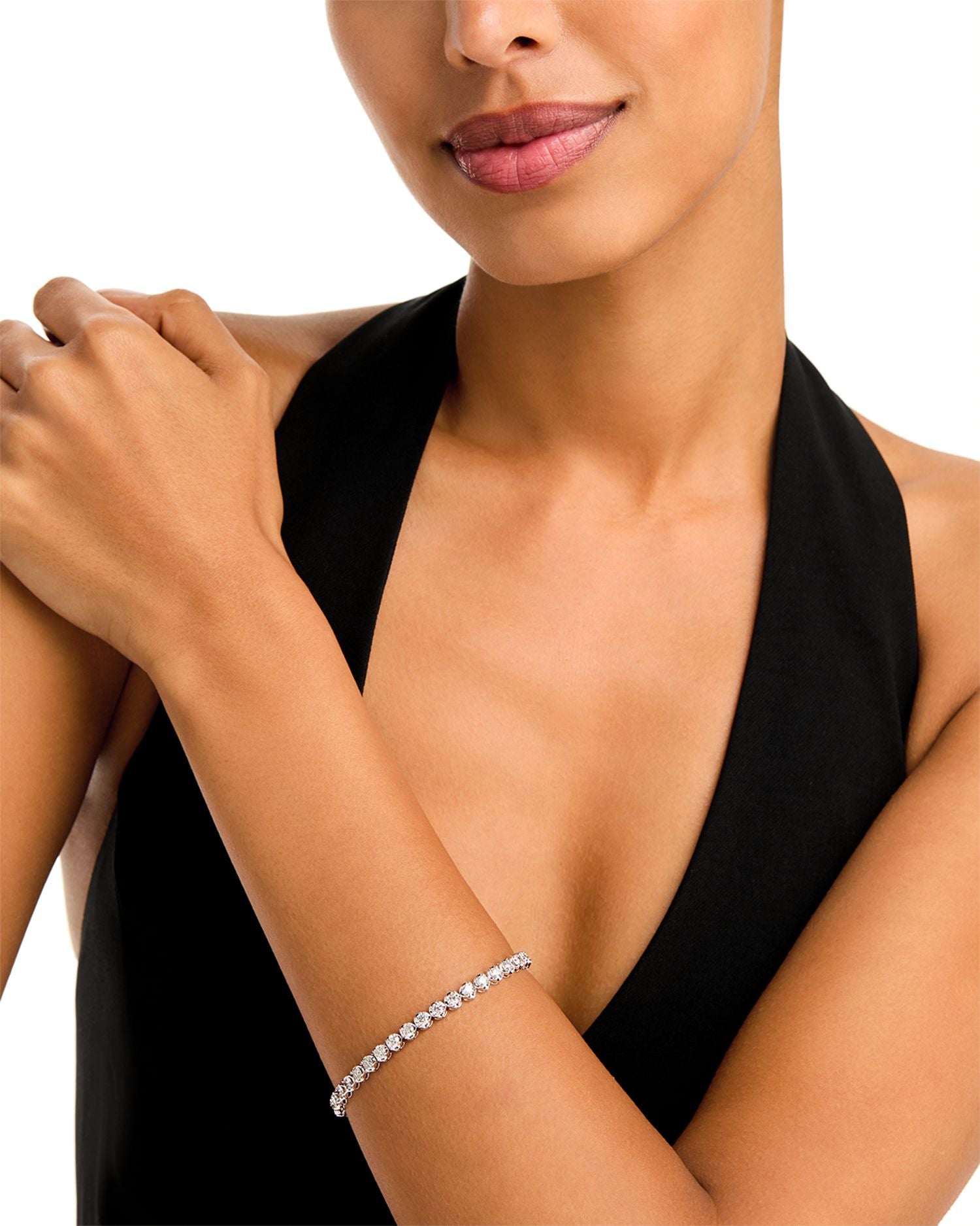 Crown Set Diamond Tennis Bracelet in 14K Gold, 6.0 ct. t.w.