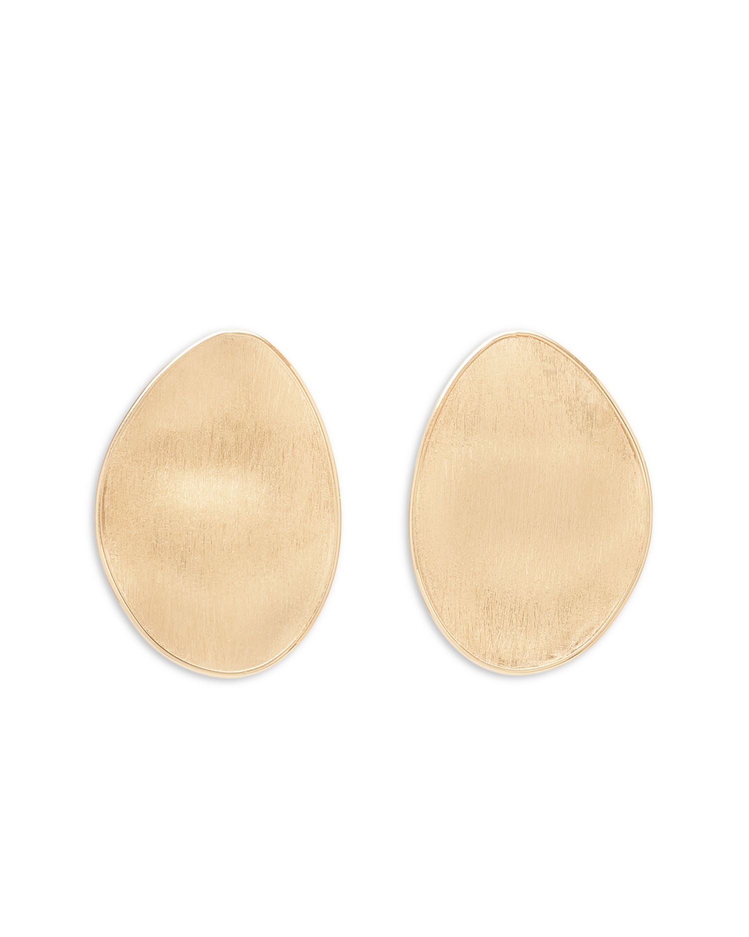 18K Yellow Gold Lunaria Large Textured Disc Statement Earrings