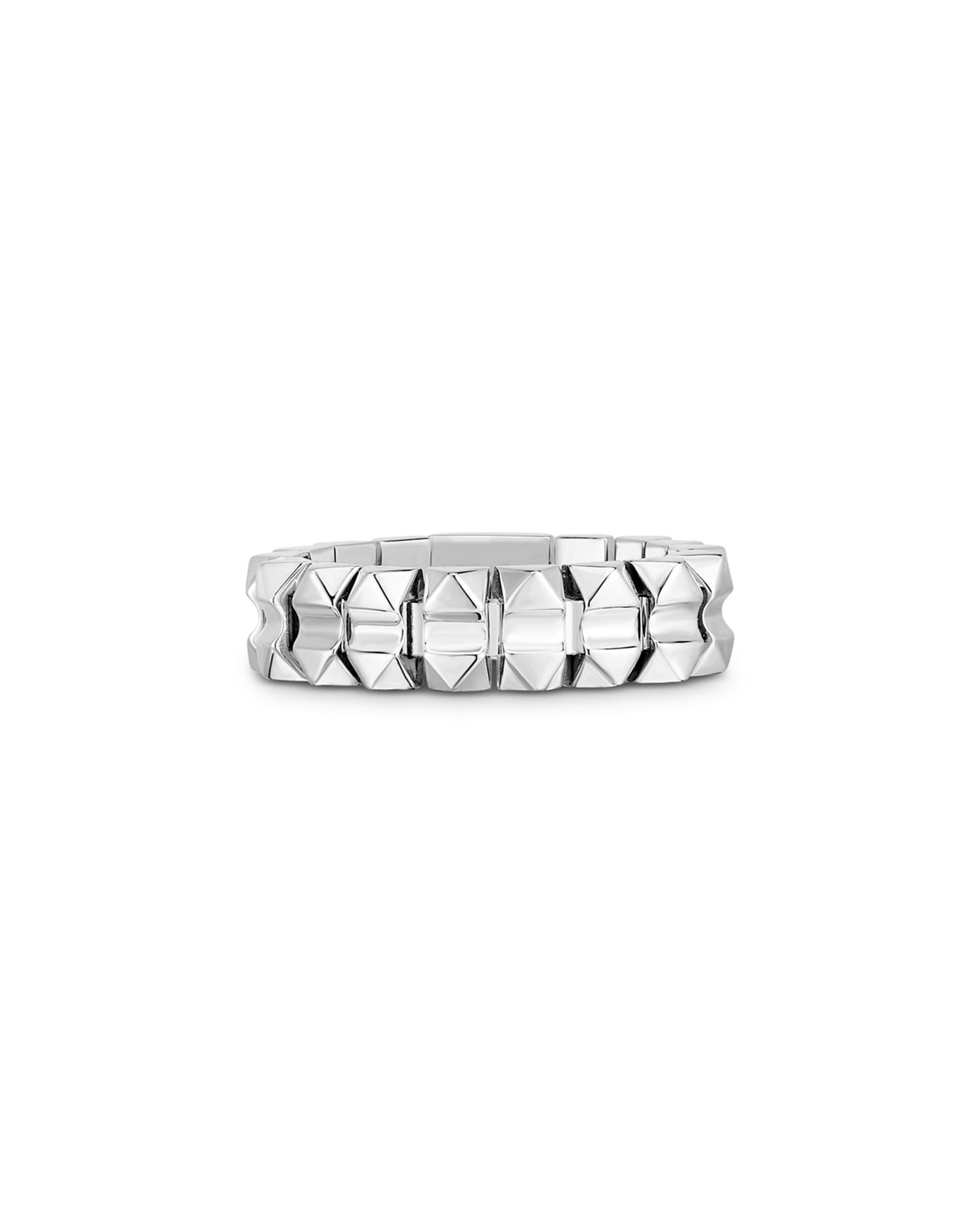 18K White Gold Obelisco Geometric Statement Ring