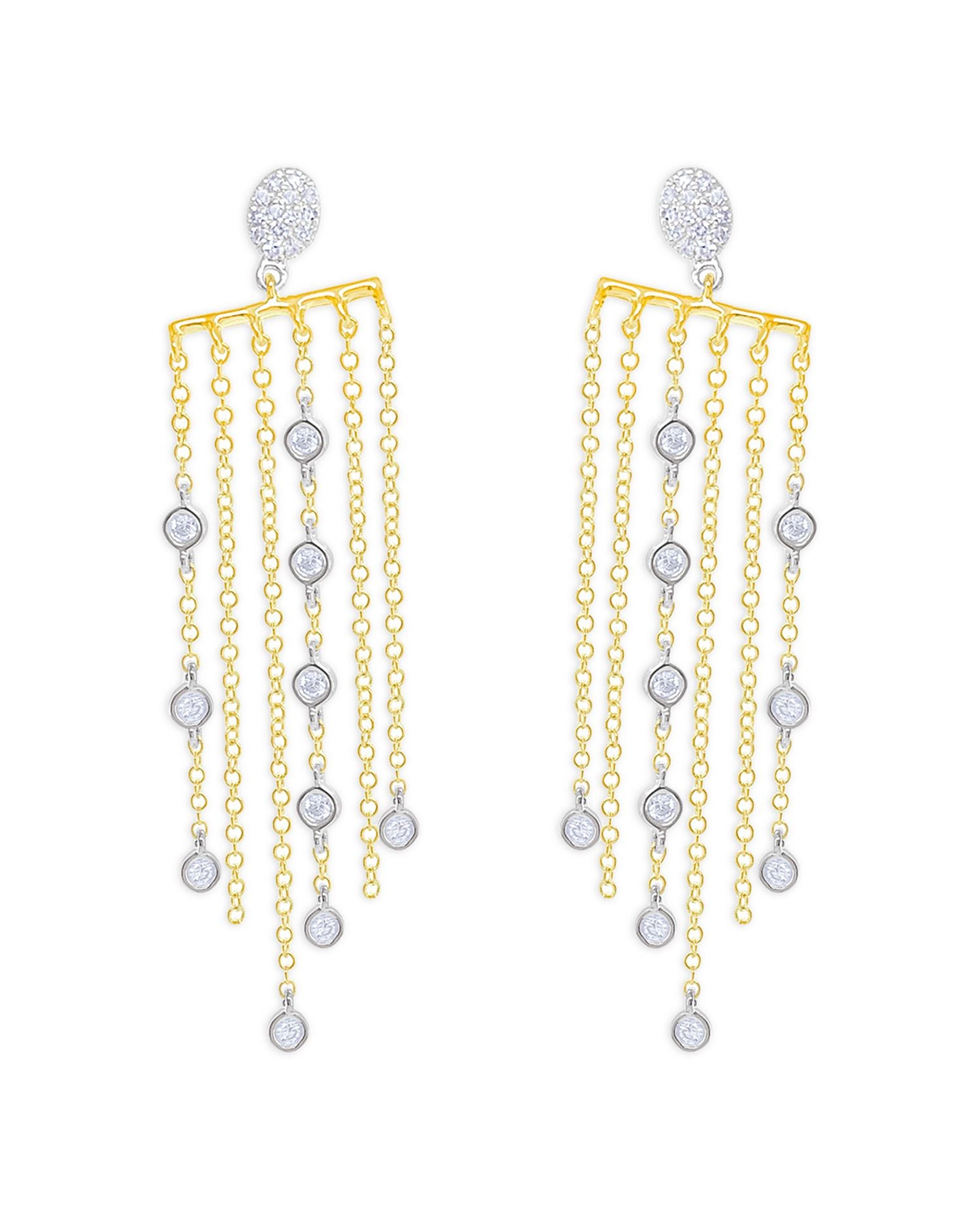 14K Yellow Gold Diamond Fringe Earrings, 0.44 ct. t.w.