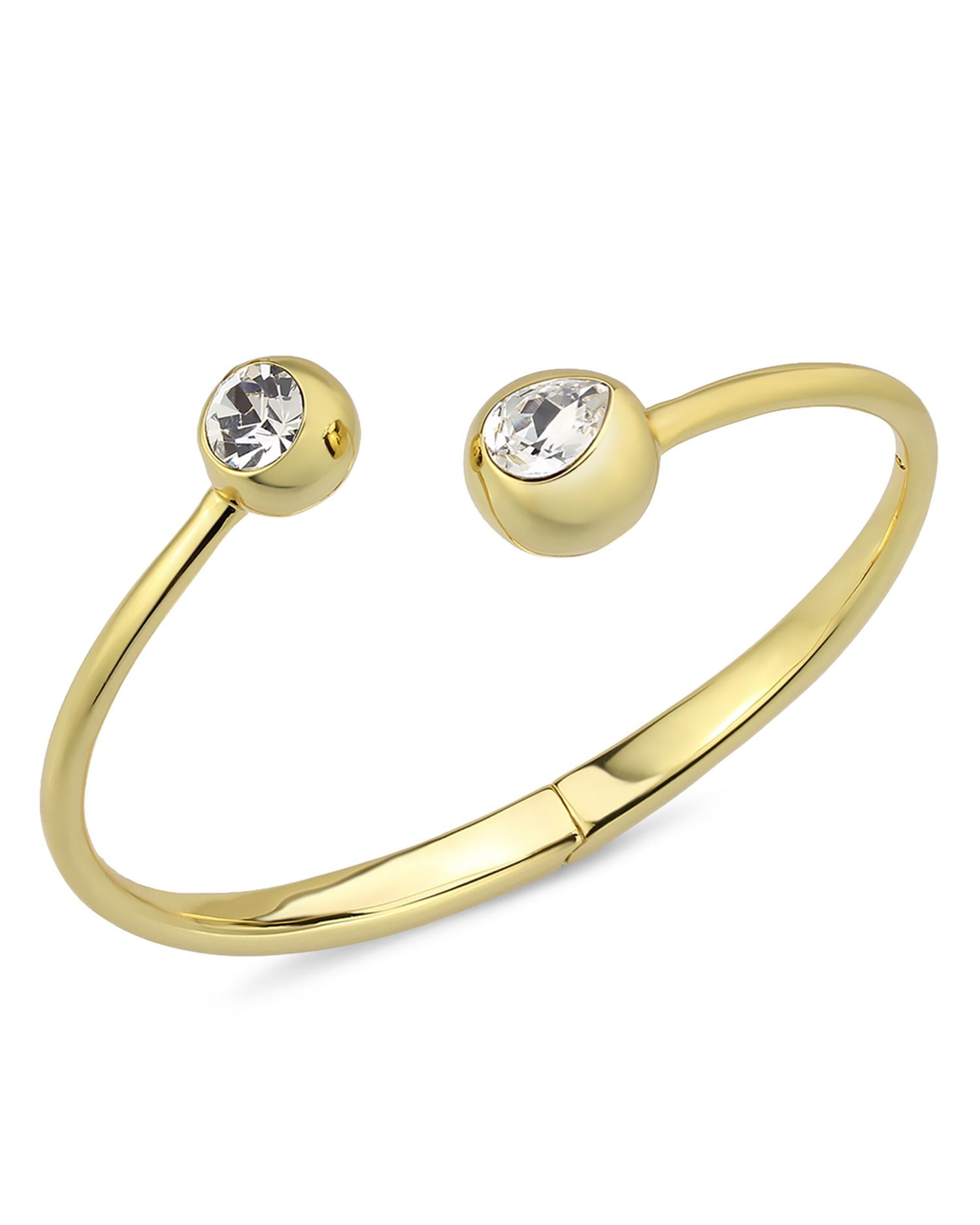 Aerosphere Cubic Zirconia Bypass Bangle Bracelet in Gold Tone - Exclusive