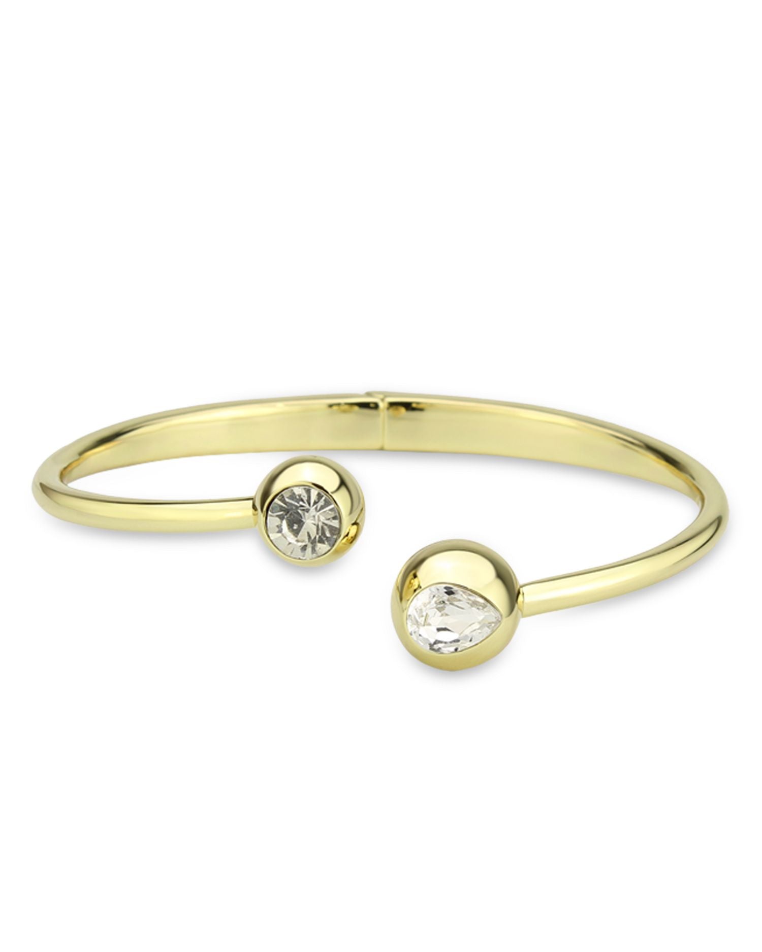 Aerosphere Cubic Zirconia Bypass Bangle Bracelet in Gold Tone - Exclusive