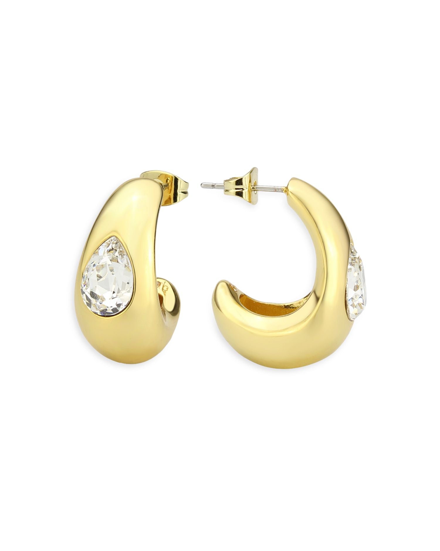 Aerosphere Cubic Zirconia Huggie Hoop Earrings in Gold Tone - Exclusive