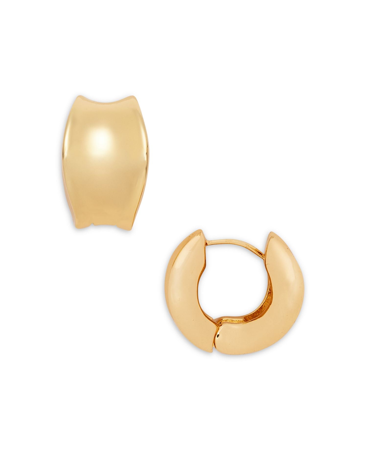 Chunky Huggie Hoop Earrings in Gold Tone - Exclusive
