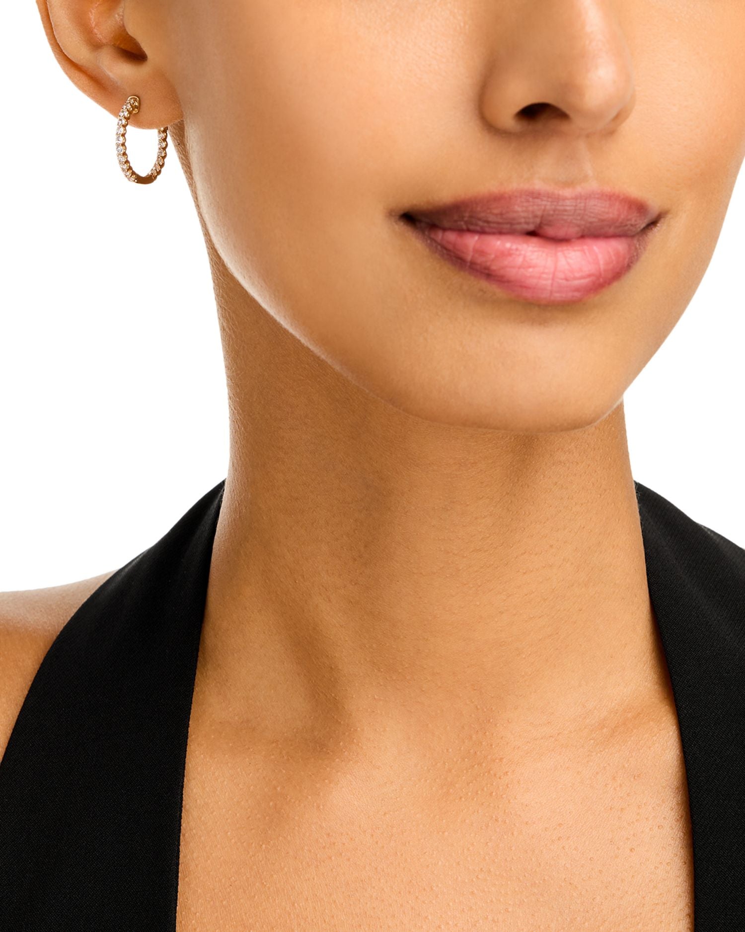 Diamond Inside Out Round Hoop Earrings in 14K Yellow Gold, 1 ct. t.w.