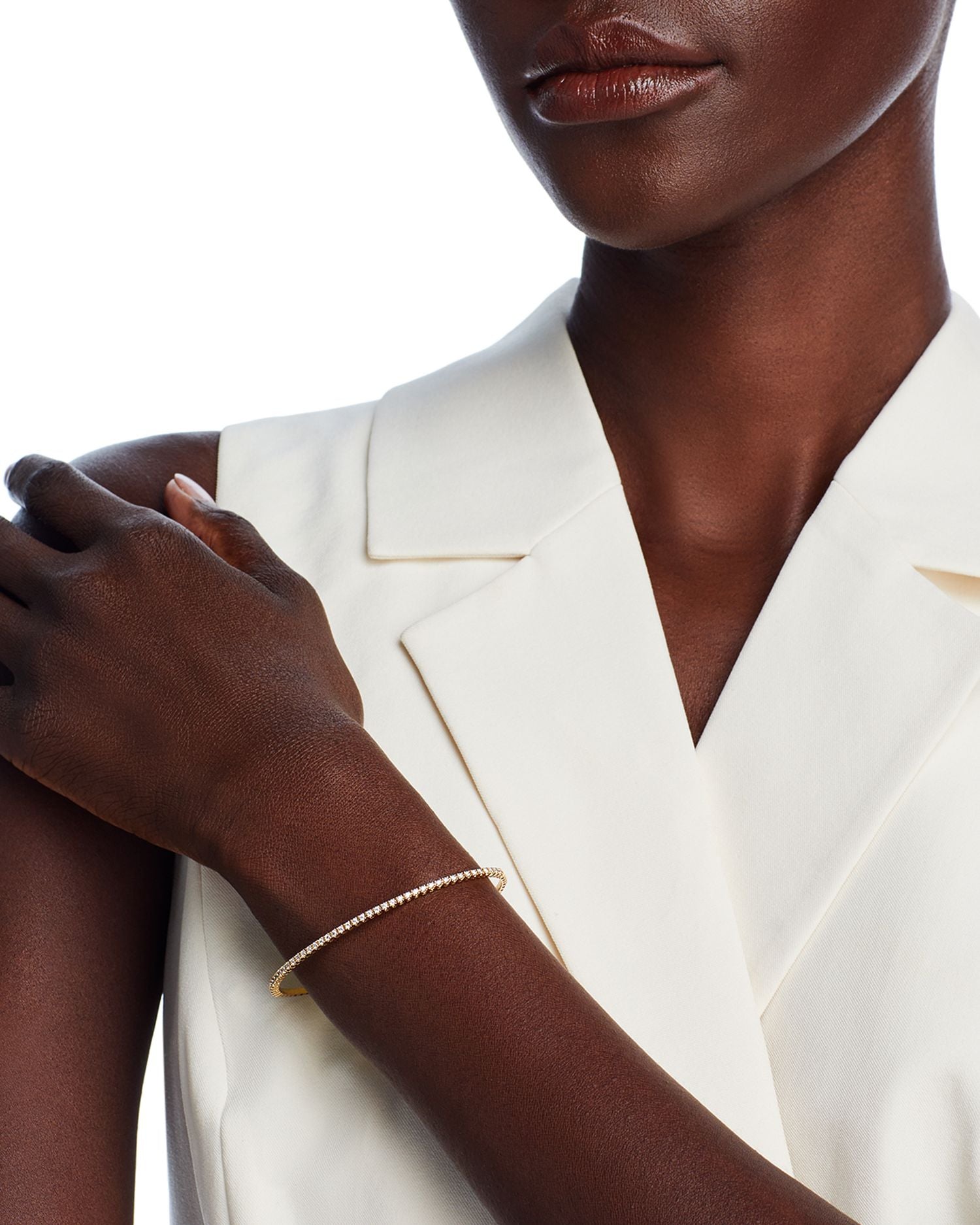 Diamond Skinny Tennis Bracelet in 14K Yellow Gold, 0.50 ct. t.w.