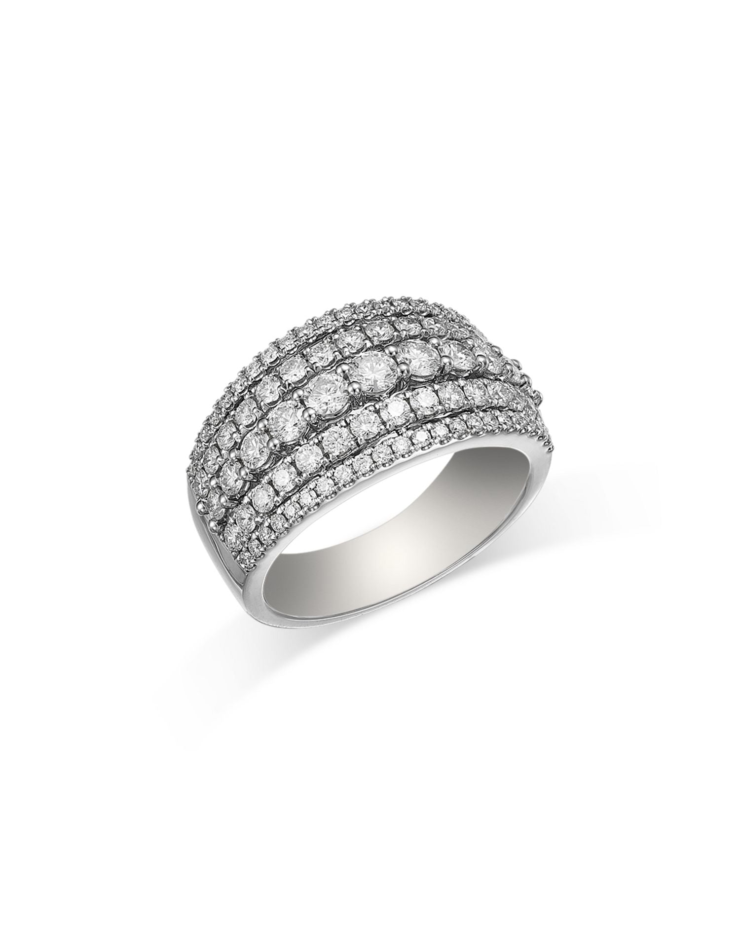 Diamond Multi-Row Band in 14K White Gold, 1.50 ct. t.w.