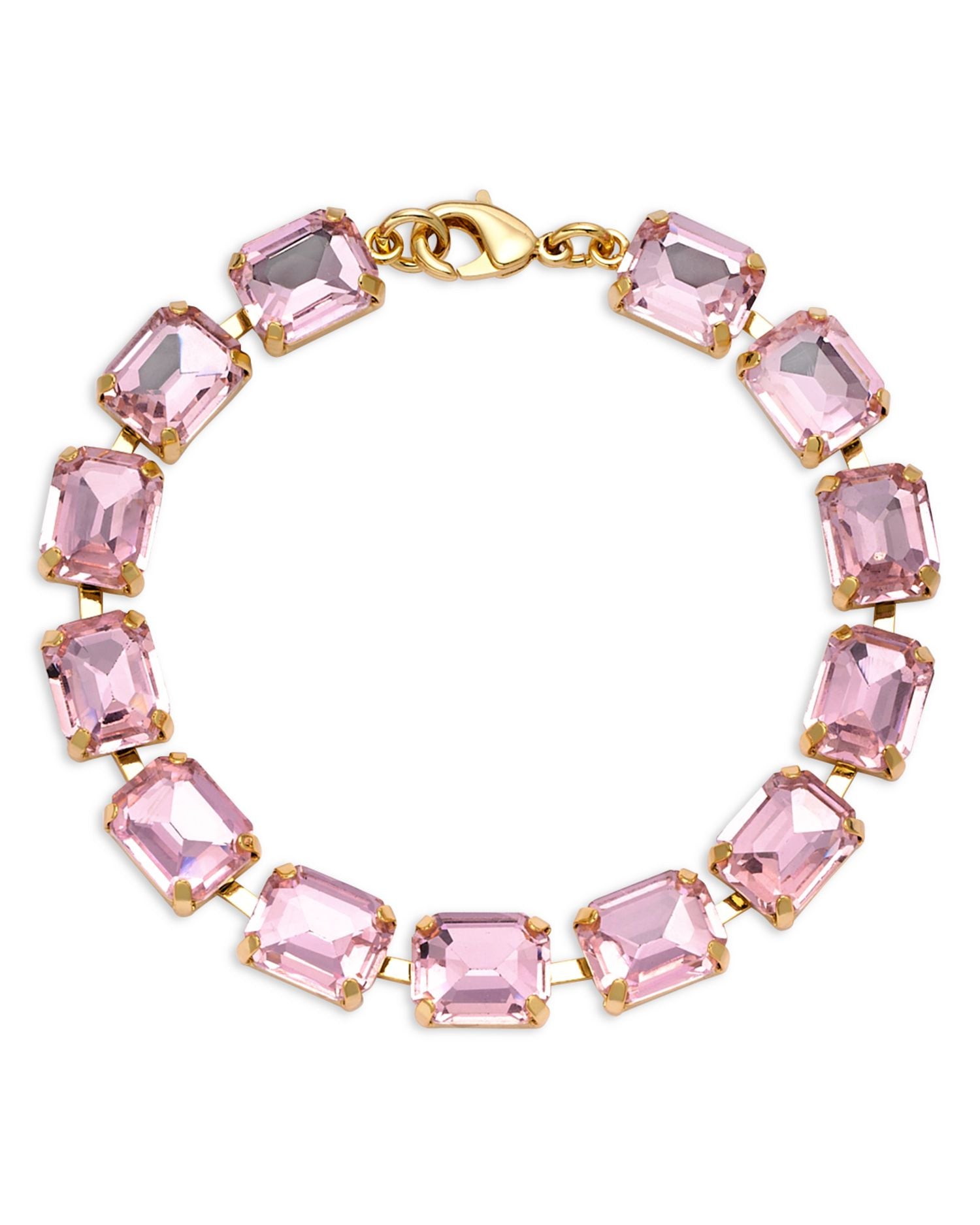 Pink Stone Tennis Bracelet in 14K Gold Plated - Exclusive