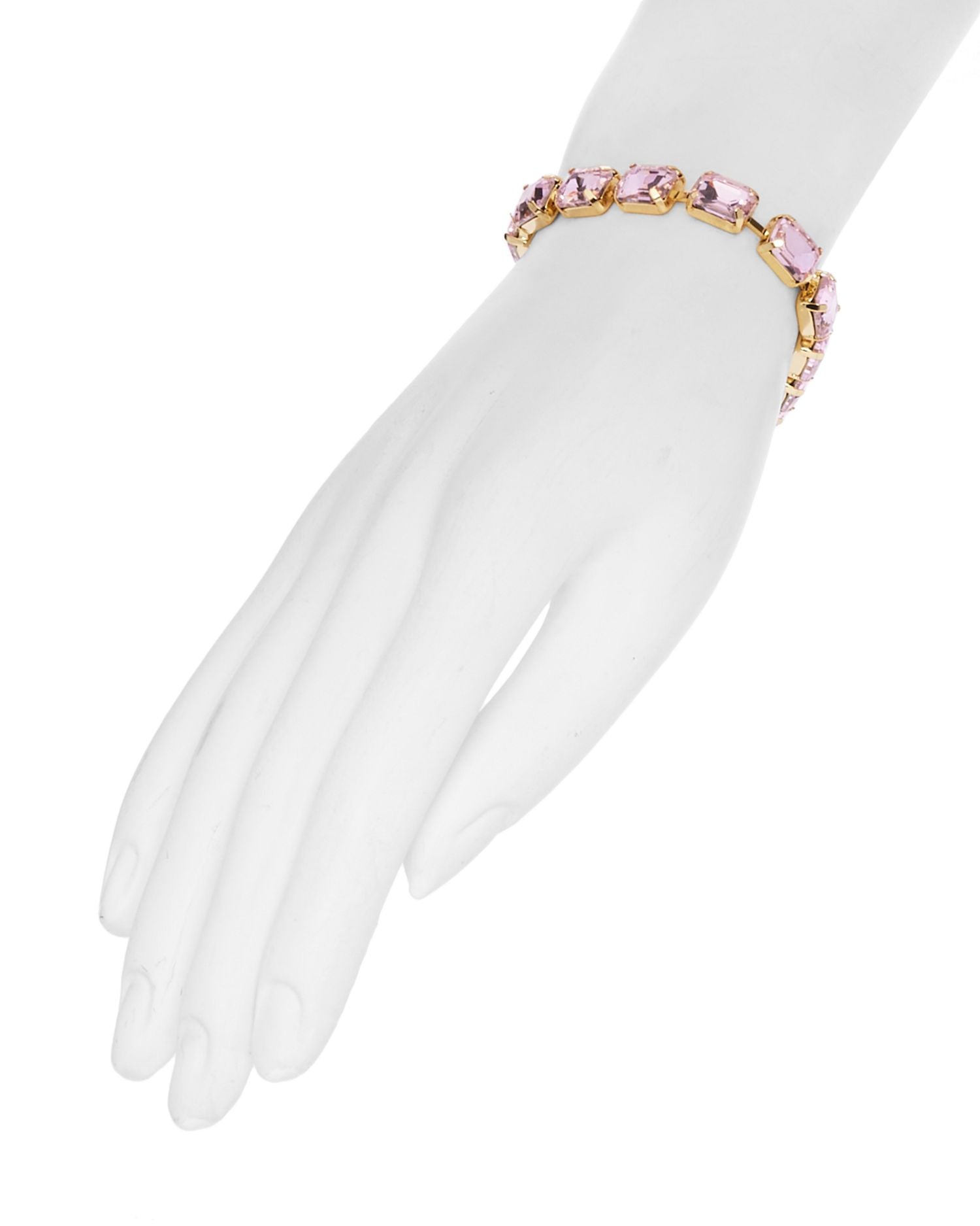 Pink Stone Tennis Bracelet in 14K Gold Plated - Exclusive