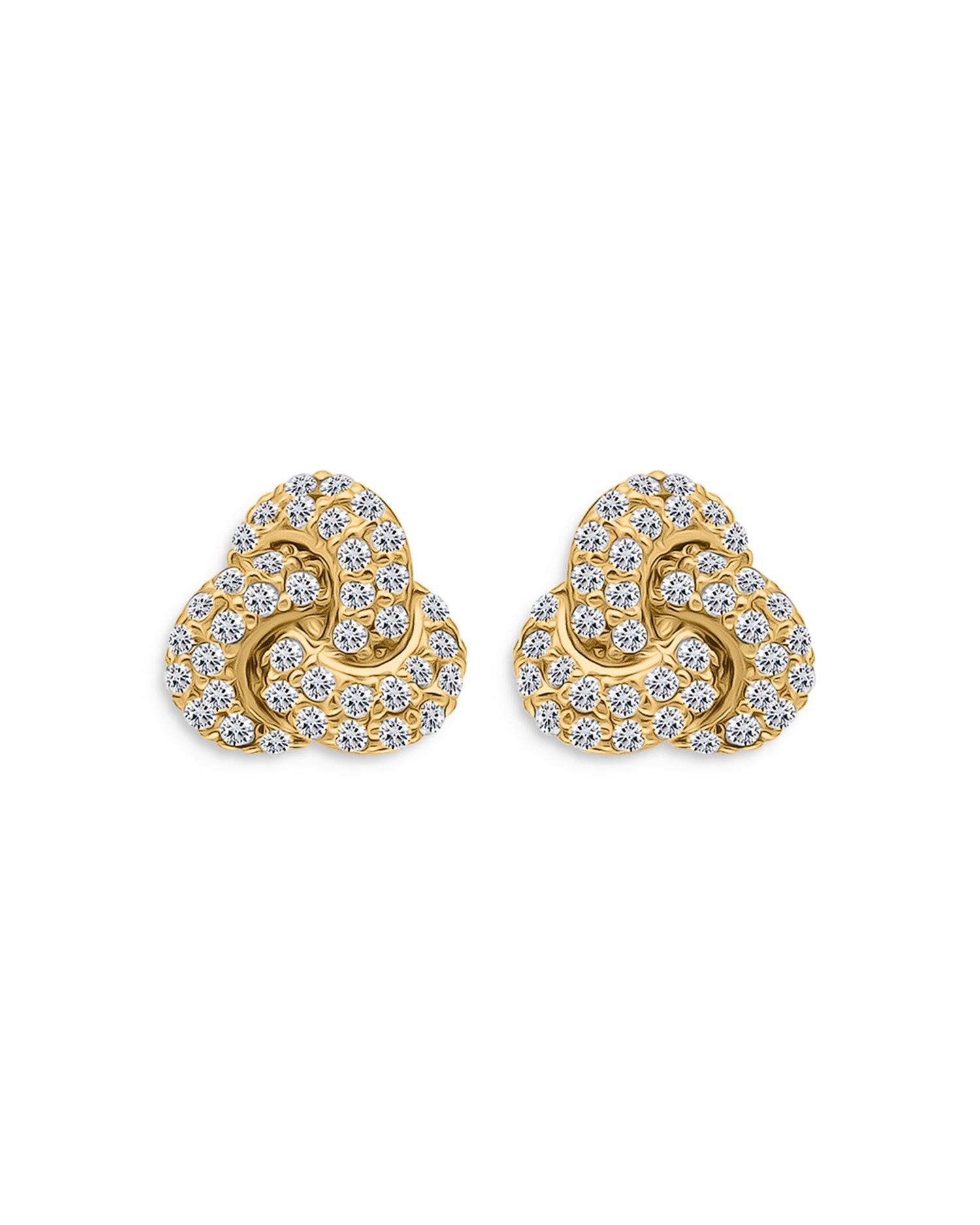 Pavé Love Knot Stud Earrings - Exclusive