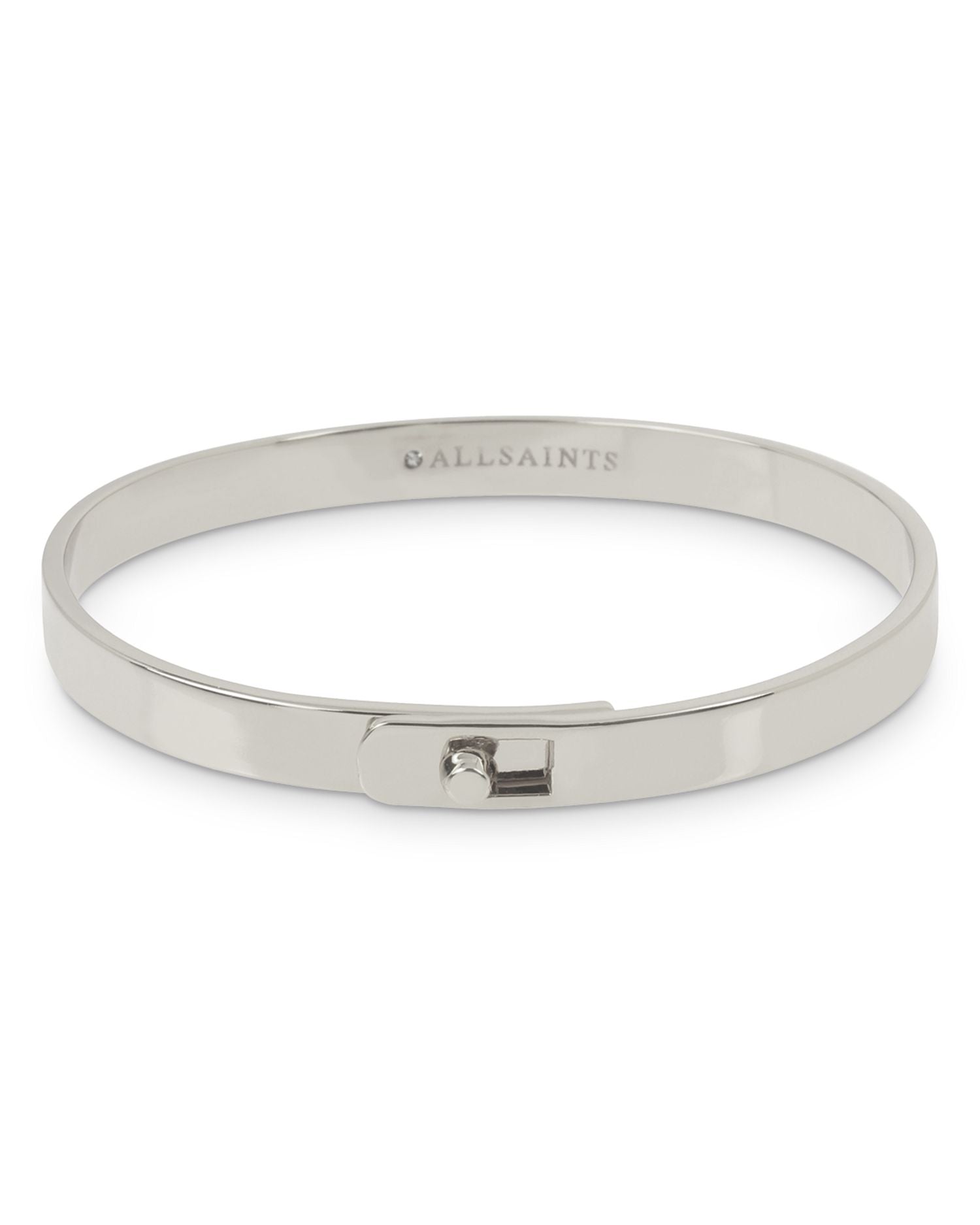 Punk Stud Bangle Bracelet in Rhodium Plated