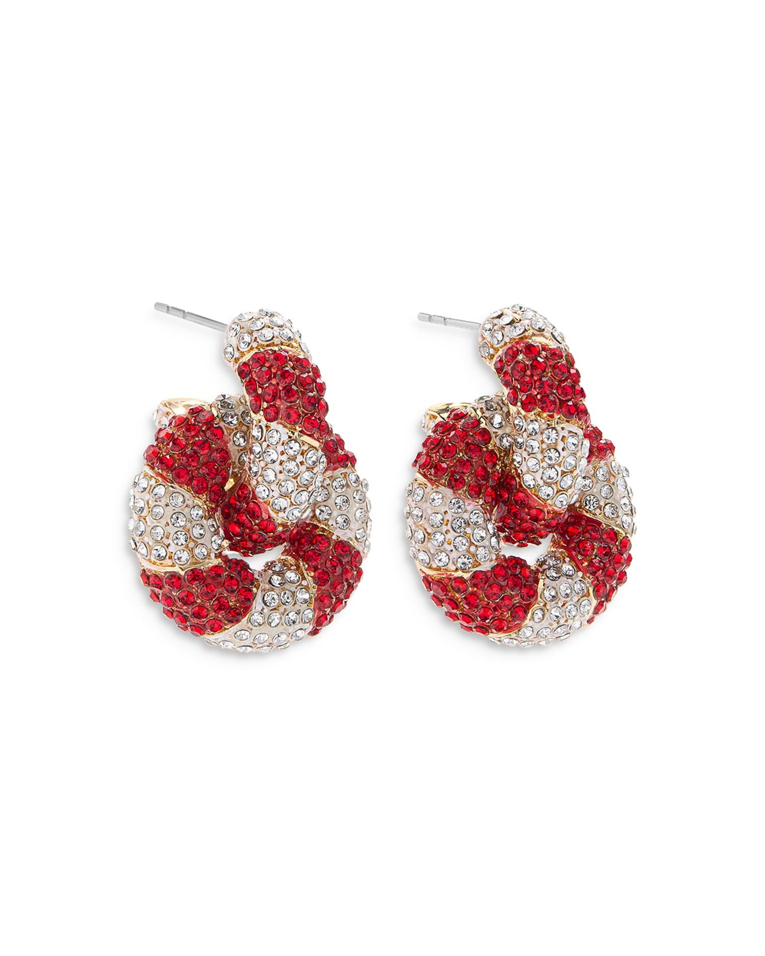 Sweet And Twisted Pavé Candy Drop Earrings in Gold Tone