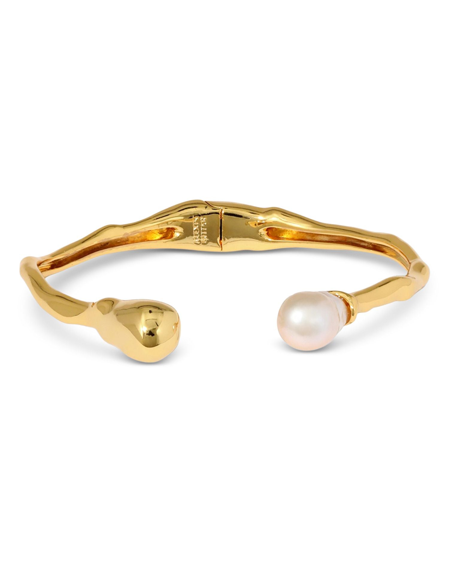 Perla 14K Gold Plate & Cultured Freshwater Pearl Cuff Bracelet