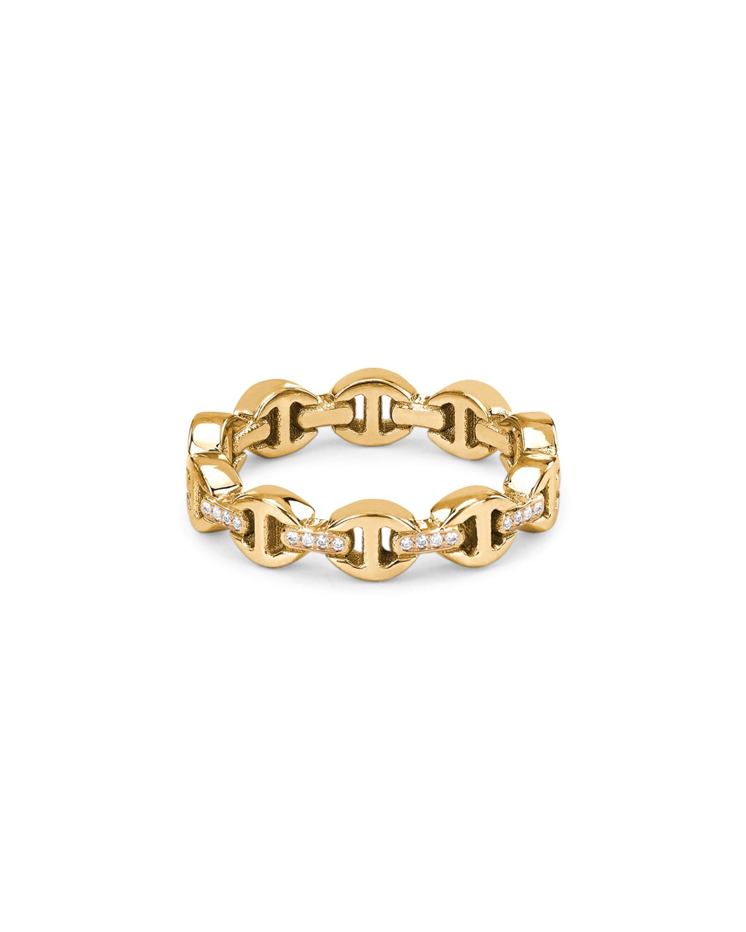 18K Yellow Gold Heritage Diamond Micro Dame III Ring