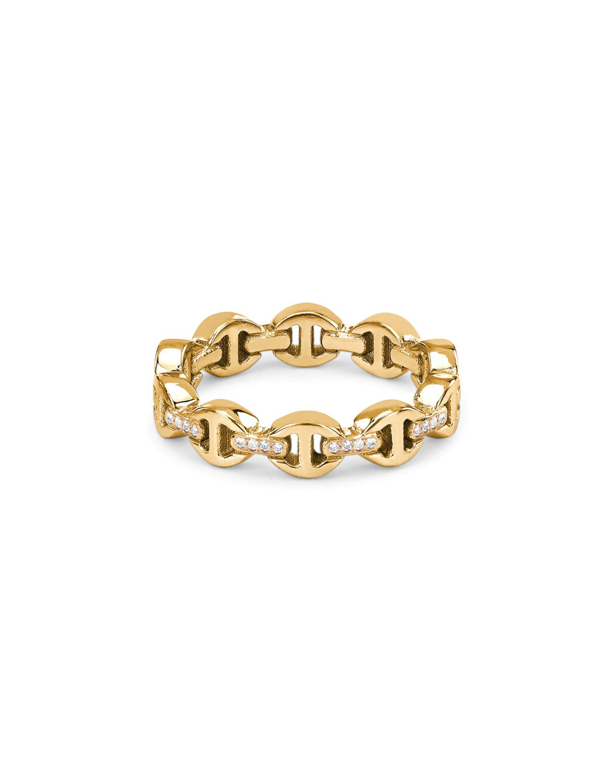 18K Yellow Gold Heritage Diamond Micro Dame III Ring