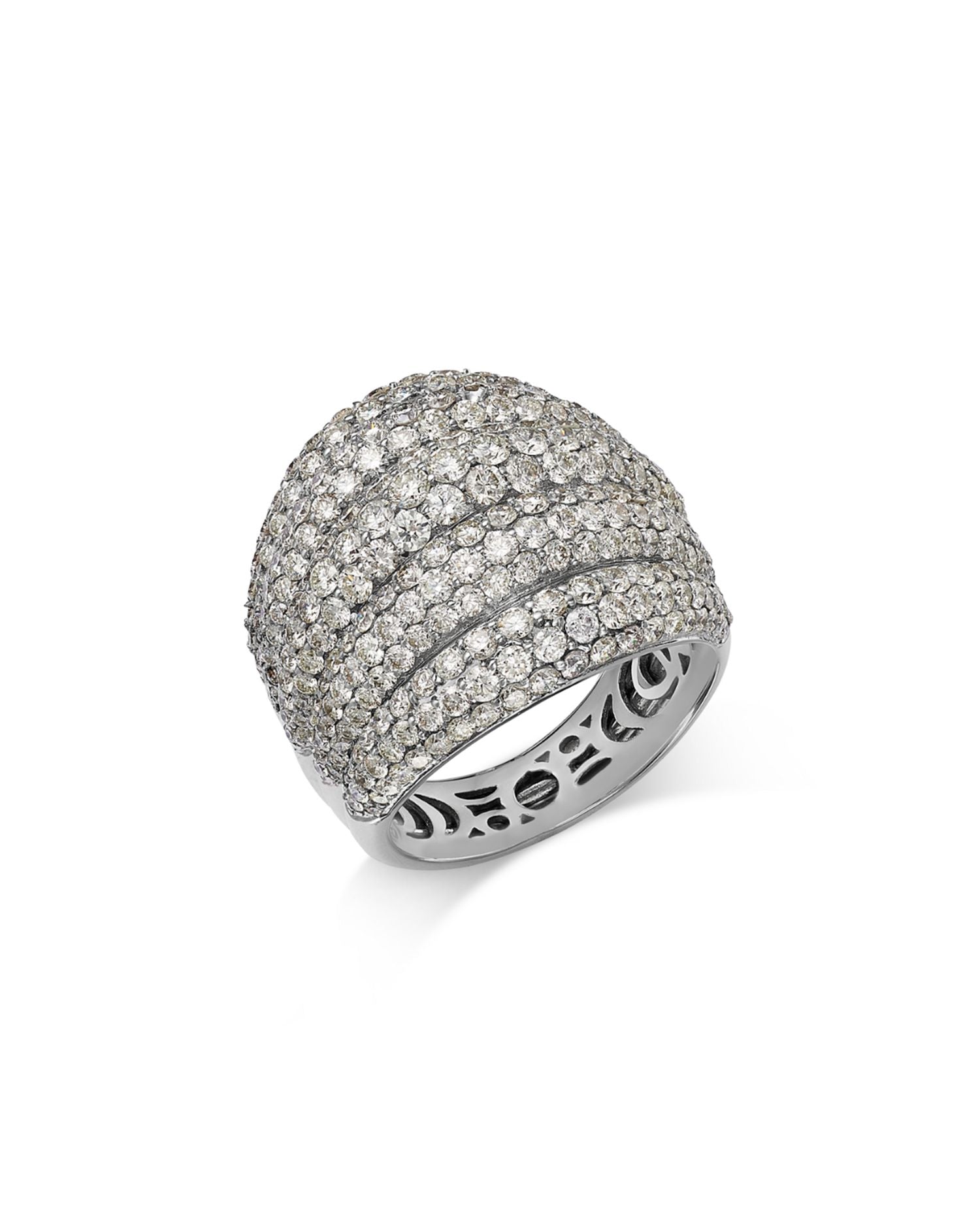 Pavé Diamond Statement Ring in 14K White Gold, 4.05 ct. t.w.