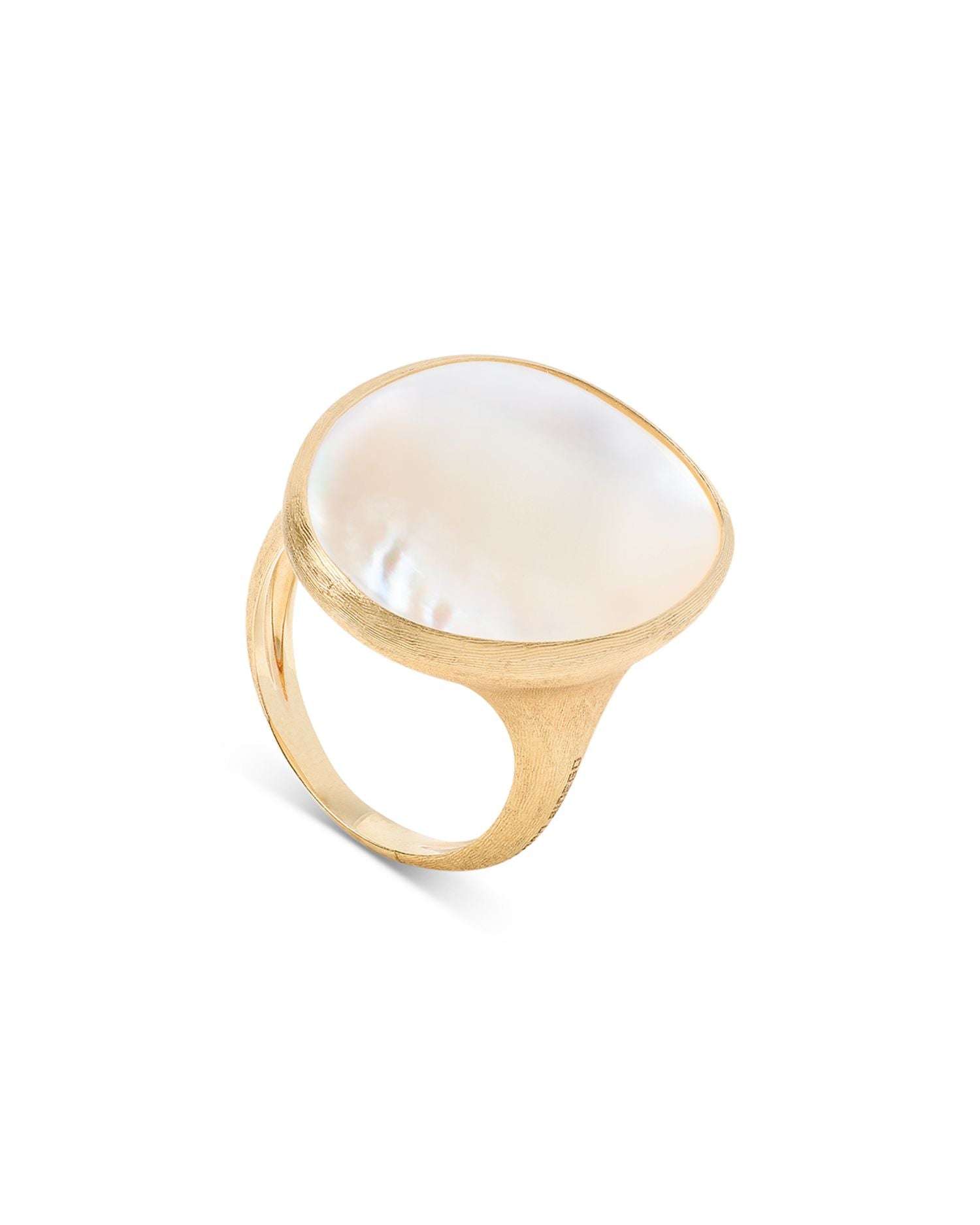 18K Yellow Gold Lunaria Mother of Pearl Ring