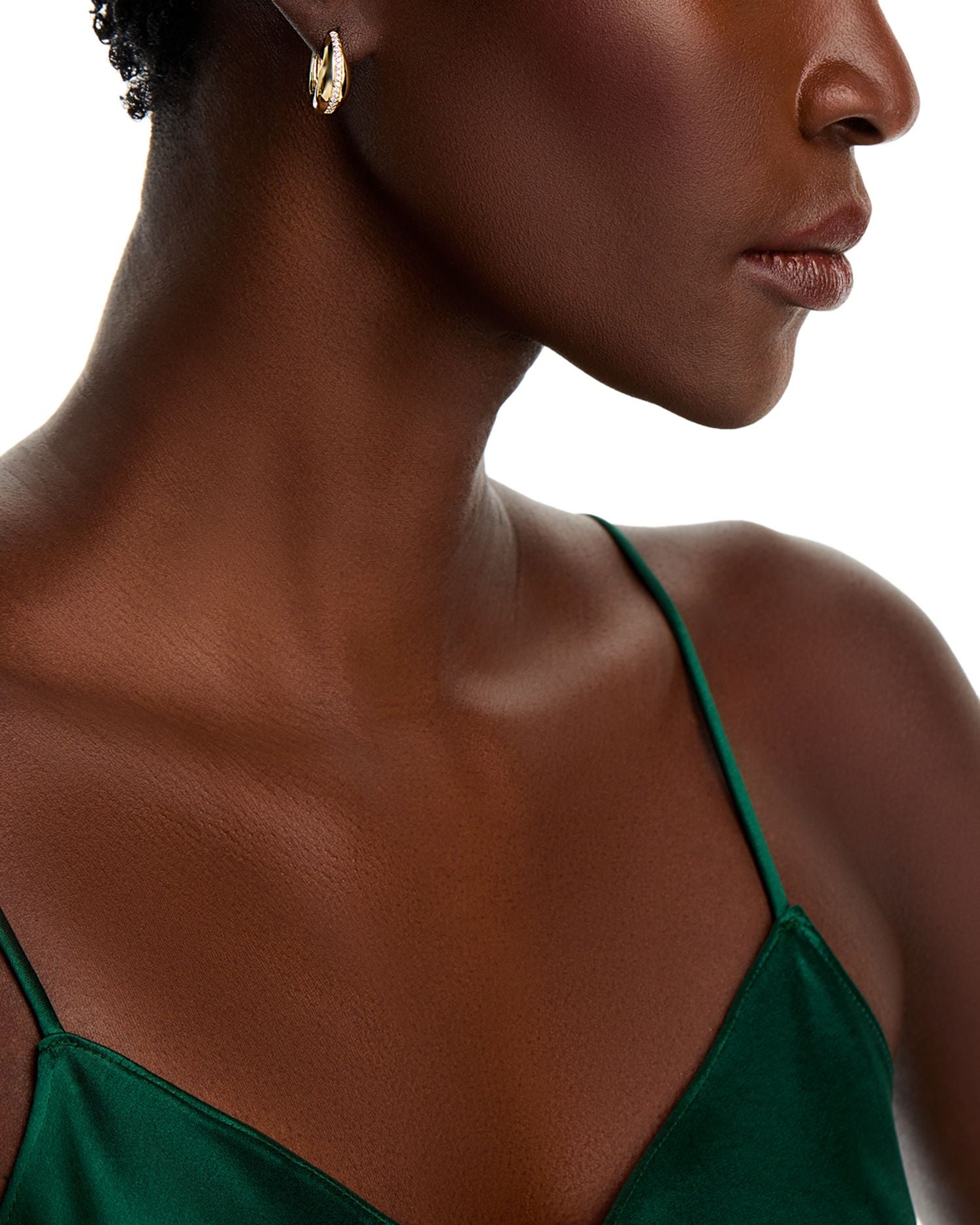 Diamond Huggie Hoop Earrings in 14K Yellow Gold, 0.25 ct. t.w.