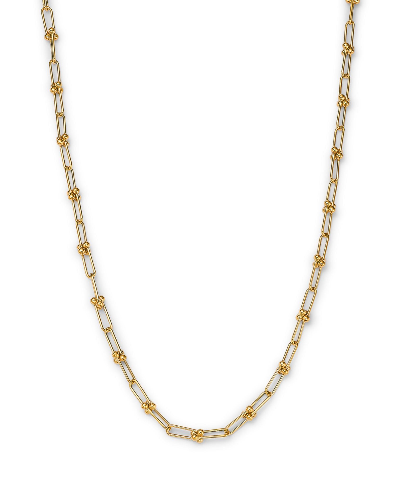 Jax Paperclip Link Chain Necklace in 14K Yellow Gold, 18'
