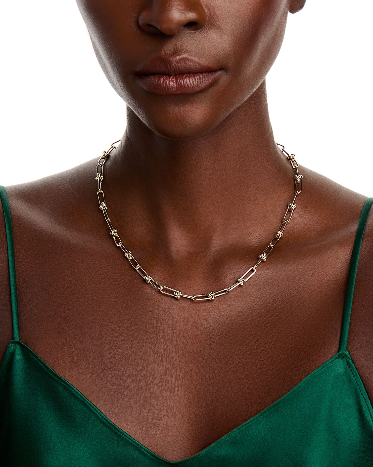 Jax Paperclip Link Chain Necklace in 14K Yellow Gold, 18'