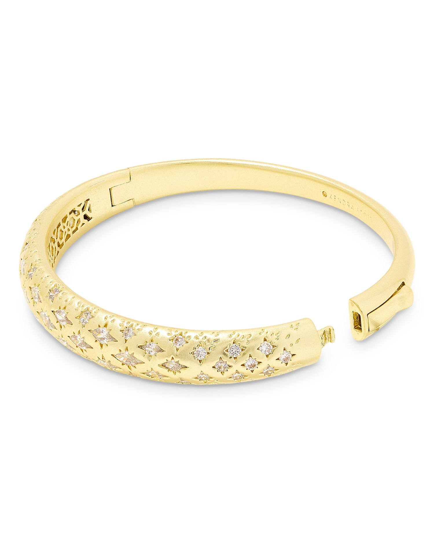 Holland Pavé Star Bangle Bracelet in 14K Gold Plated