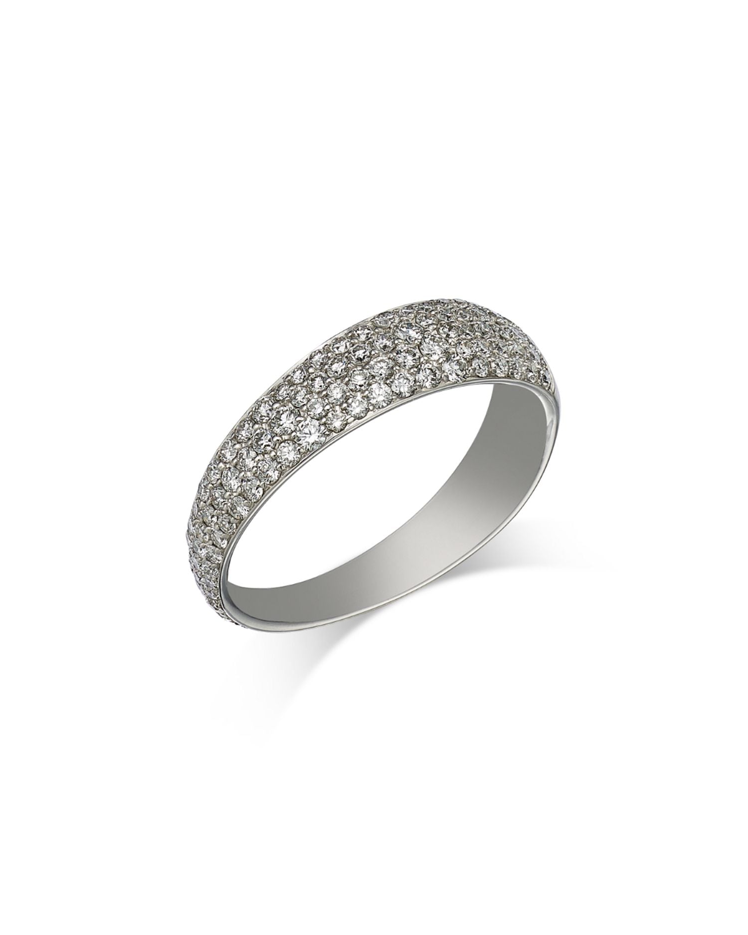 18K White Gold Diamond Scalare Ring