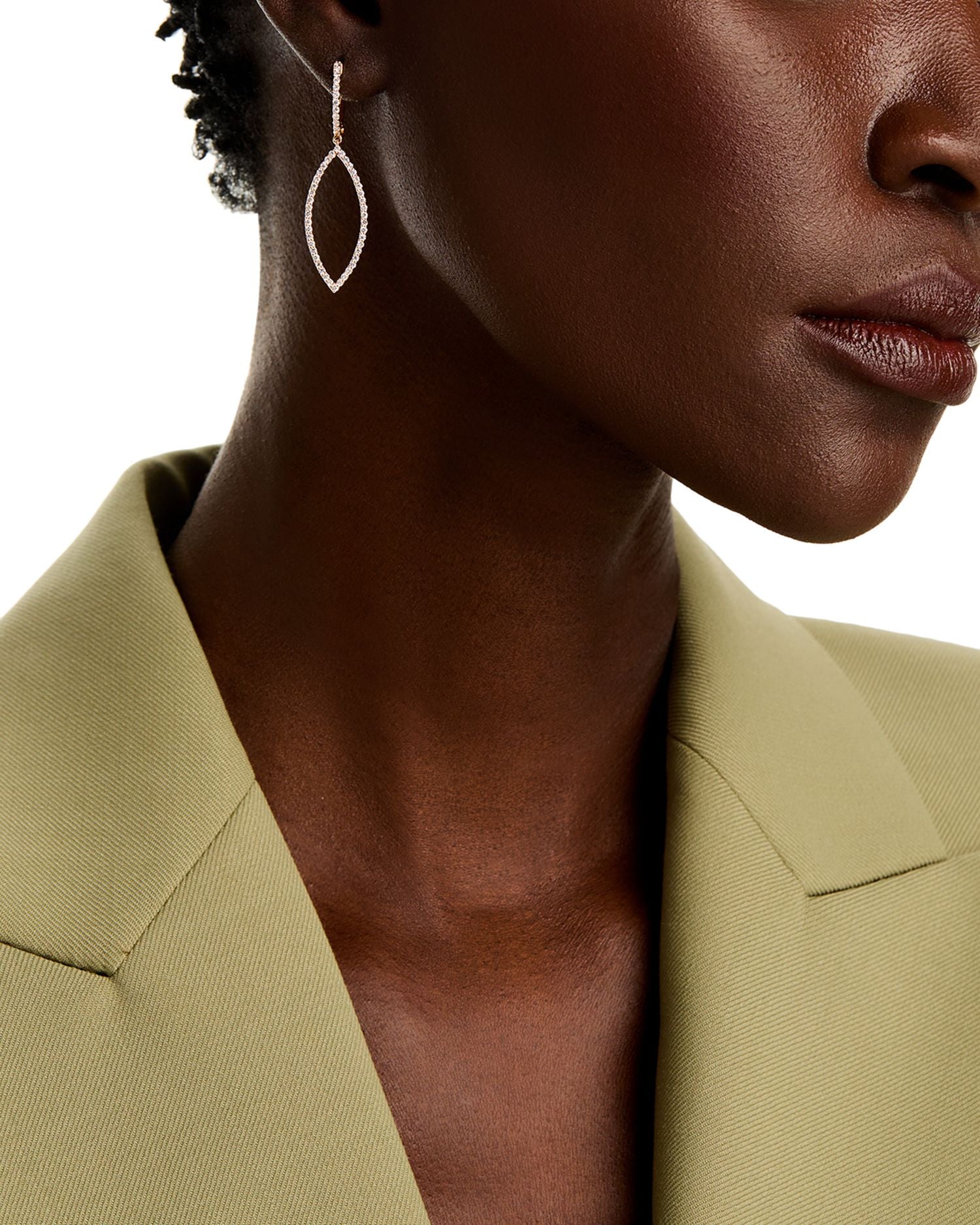 18K Rose Gold Diamond Drop Earrings, 1.0 ct. t.w.