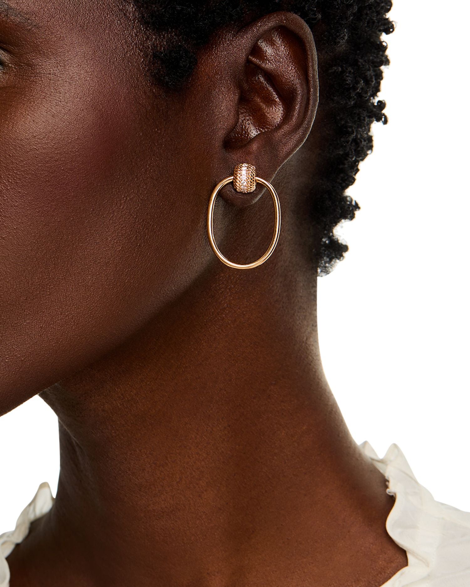 18K Yellow Gold Diamond Opera Earrings, 0.22 ct. t.w.