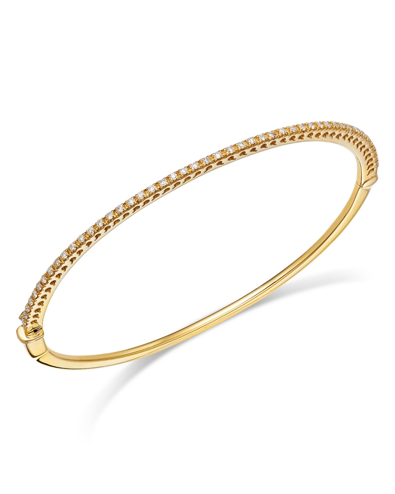 18K Yellow Gold Diamond Classic Diamond Bangle Bracelet
